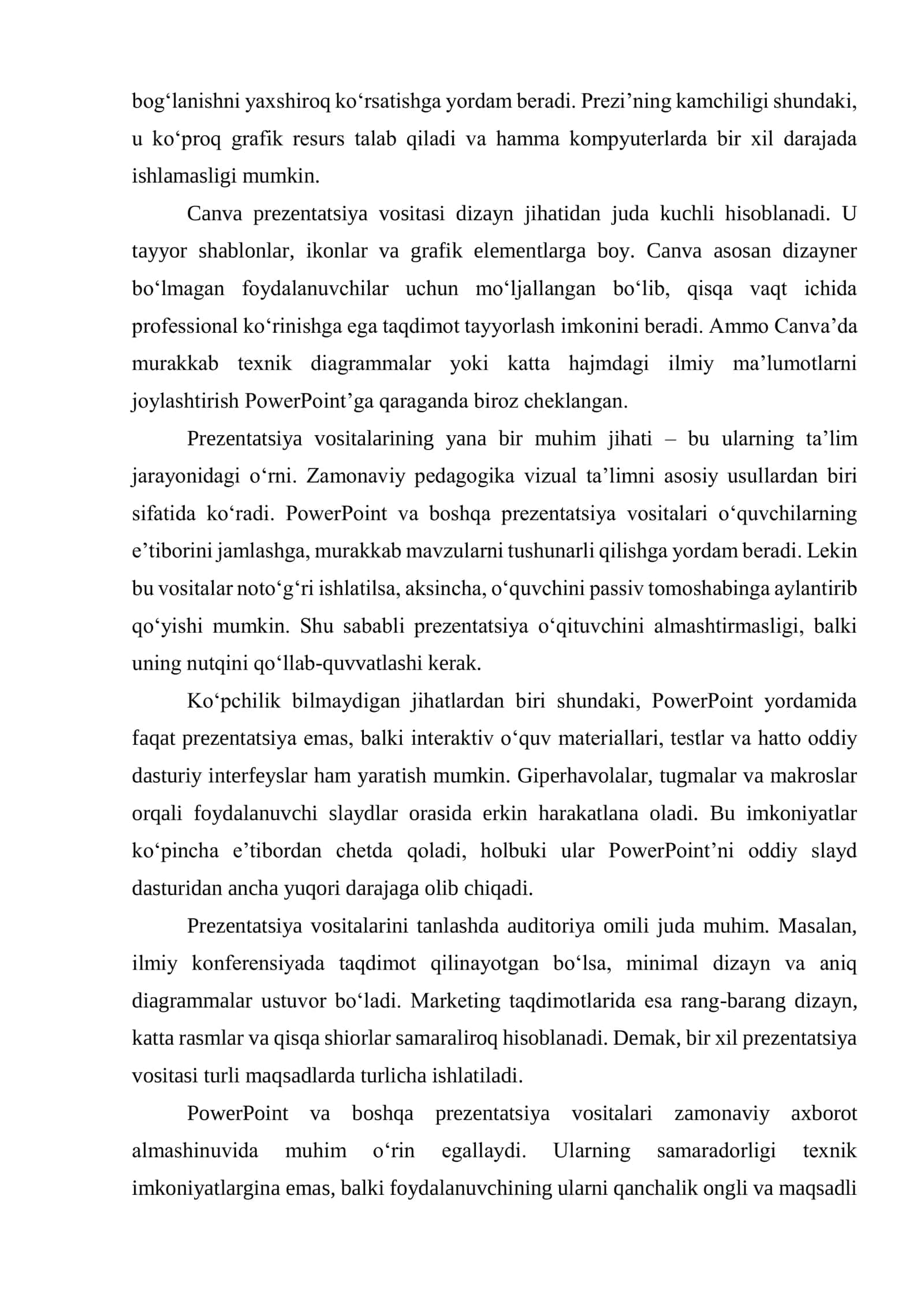 PowerPoint va boshqa prezentatsiya vositalari 3