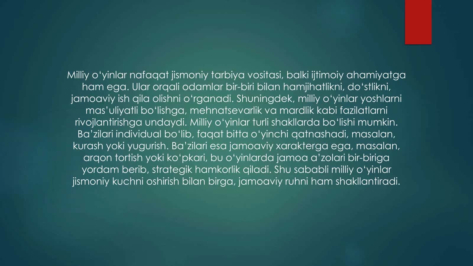 Milliy o‘yinlar va sport turlari 3
