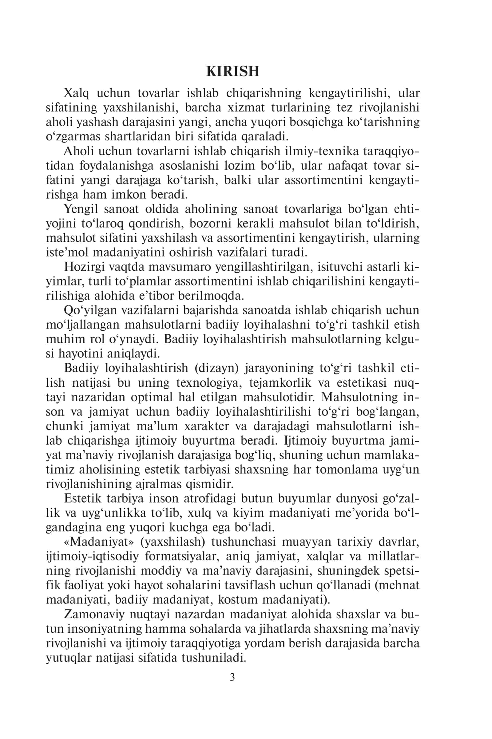 Keng assortimentdagi kiyimlarni loyihalash, modellashtirish va badiiy bezash 3