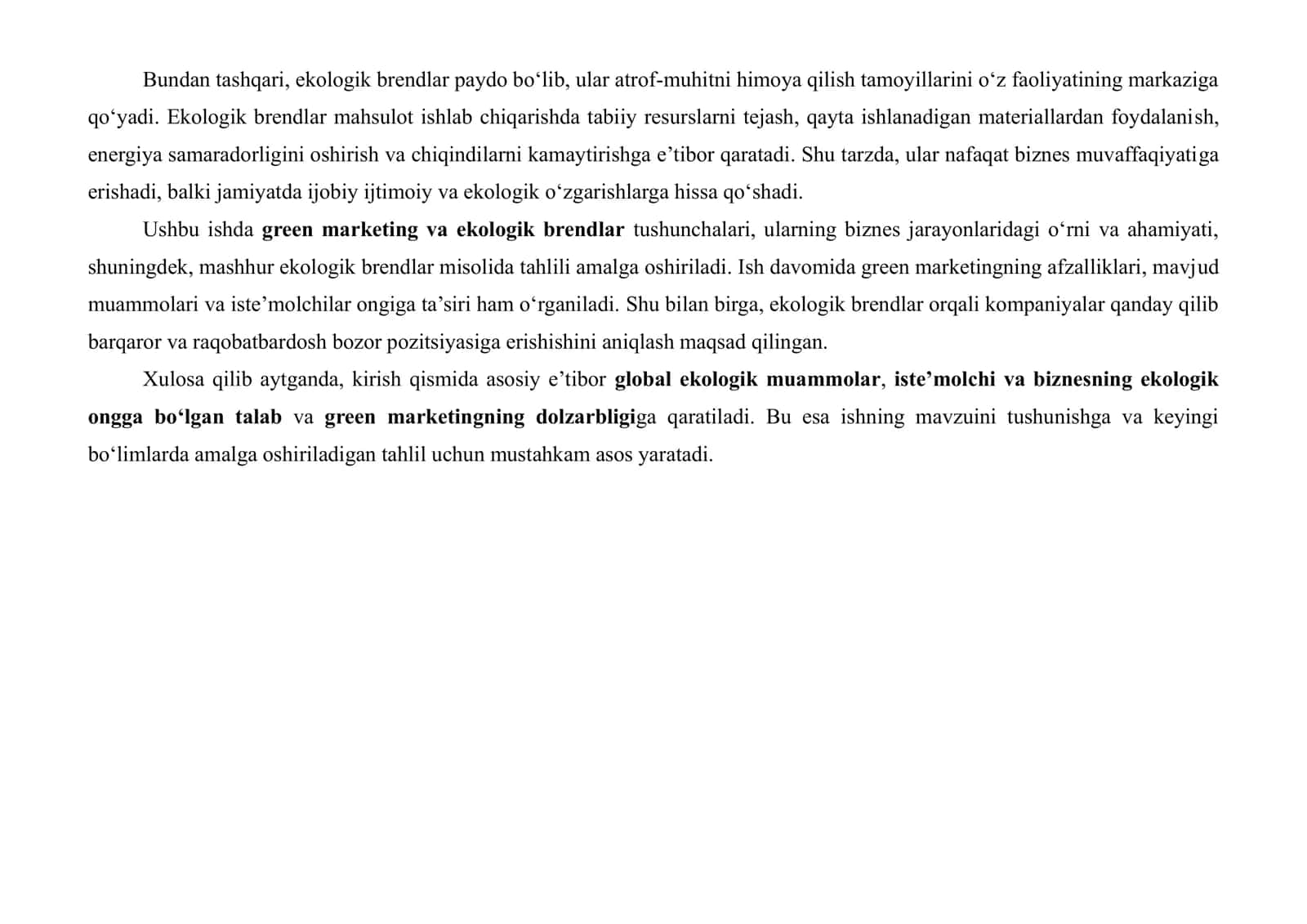 GREEN MARKETING VA EKOLOGIK BRENDLAR 3