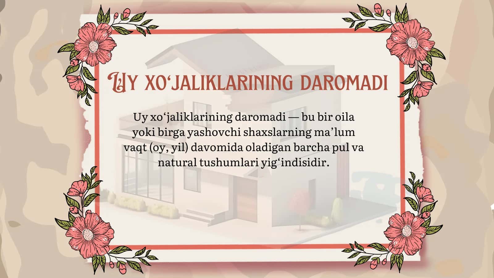 Uy xo'jaliklarining daromadi 3