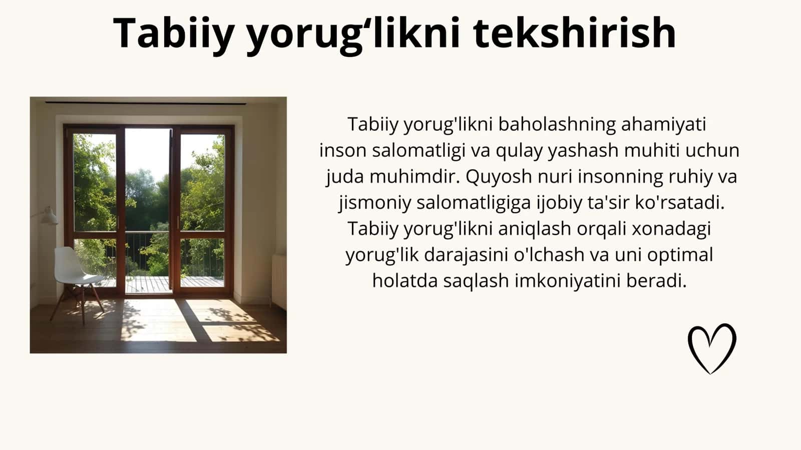 Kasalxona xonalari yoritilganligining ahamiyati 3