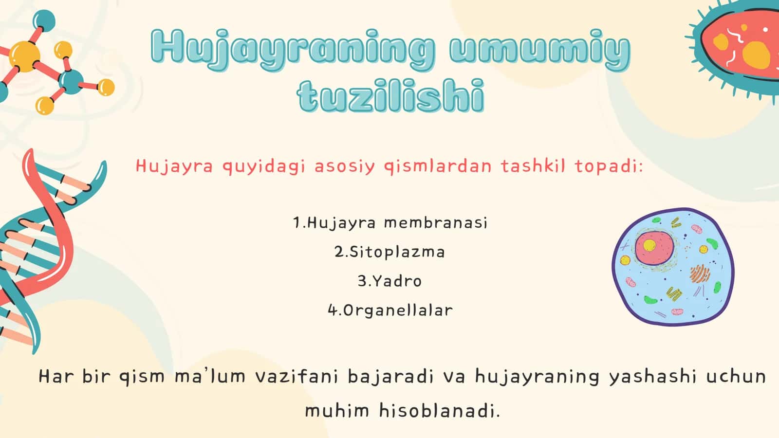 Hujayra — sogʻliq va kasallikning struktur birligi 3
