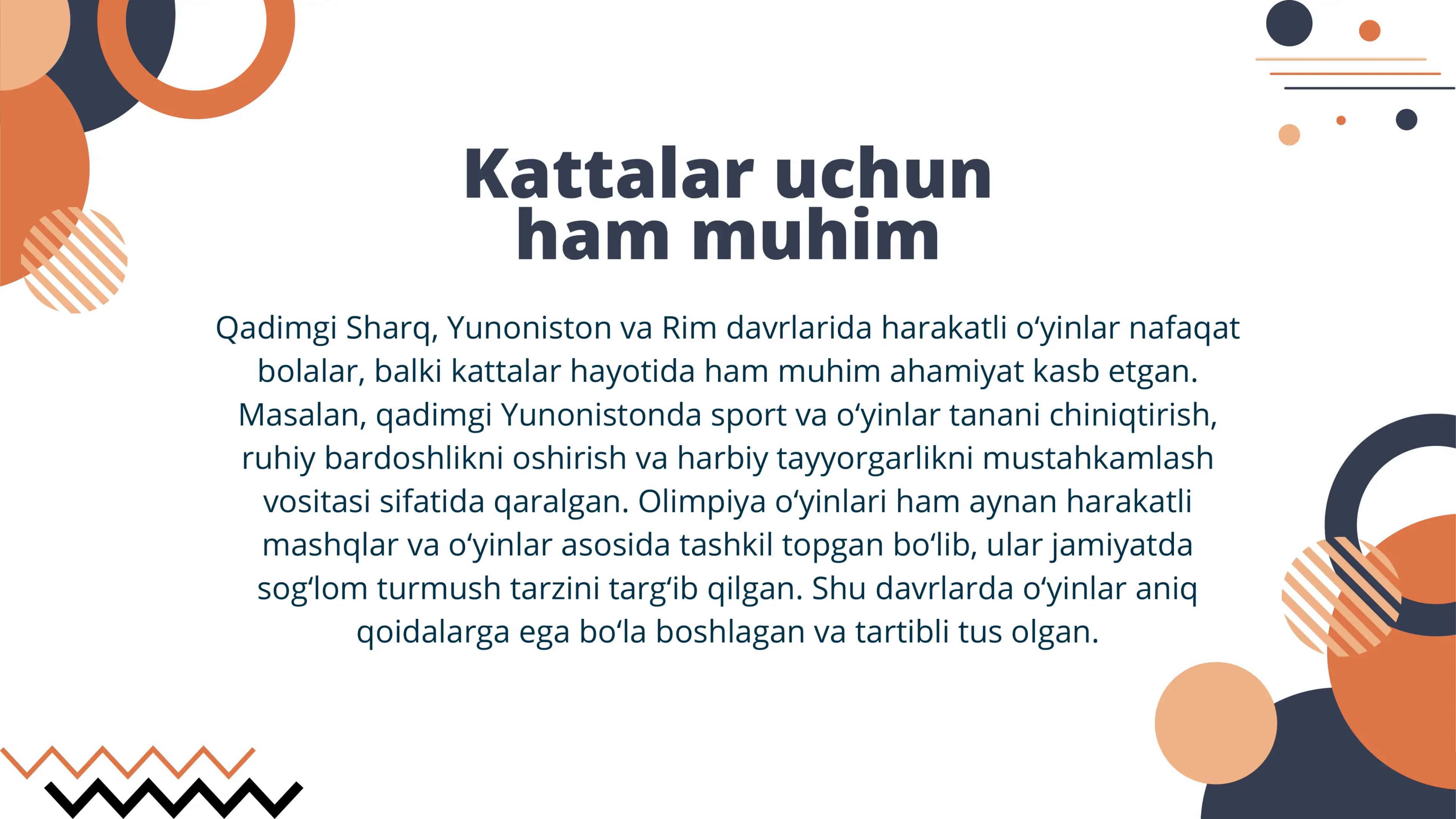 Harakatli o'yinlar tarihi va turkumlari 3