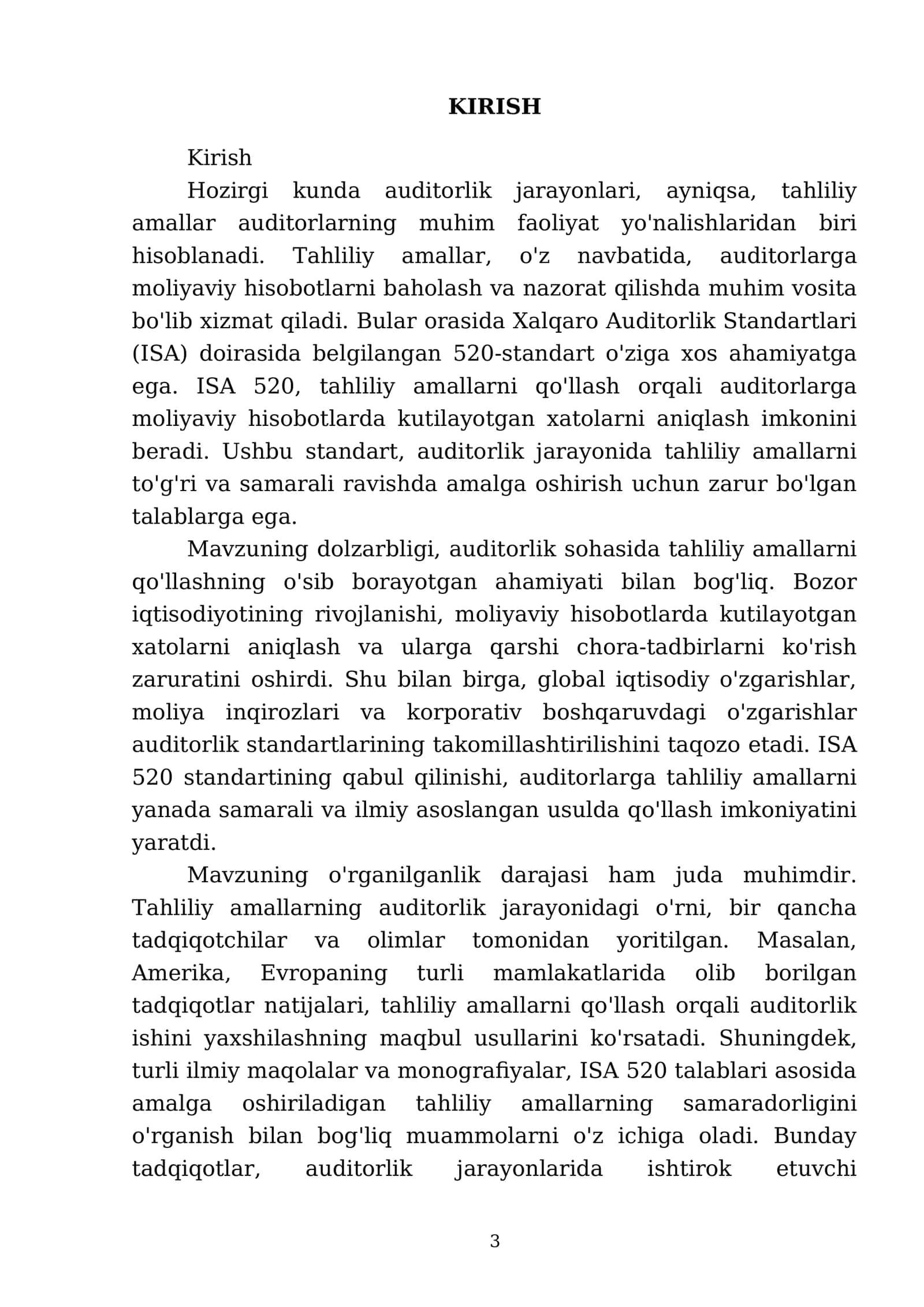 ISA 520 talablari va amaliy qo'llanishi 3