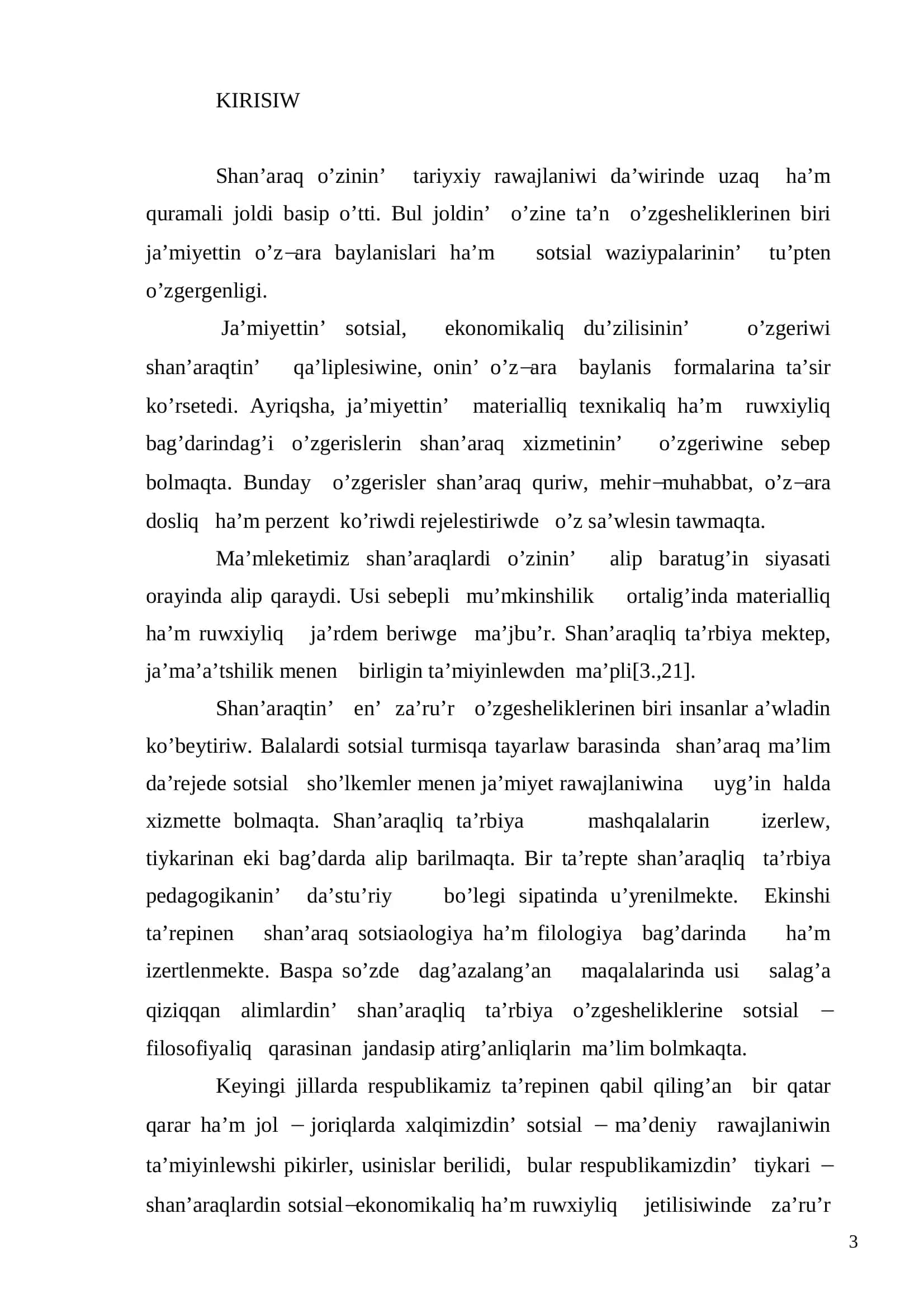 «Pedagogika ha`m psixologiya» ta`lim bag`dari IV-kurs qaraqalpaq topari talabasi Nurimova Shaxlonin` 3