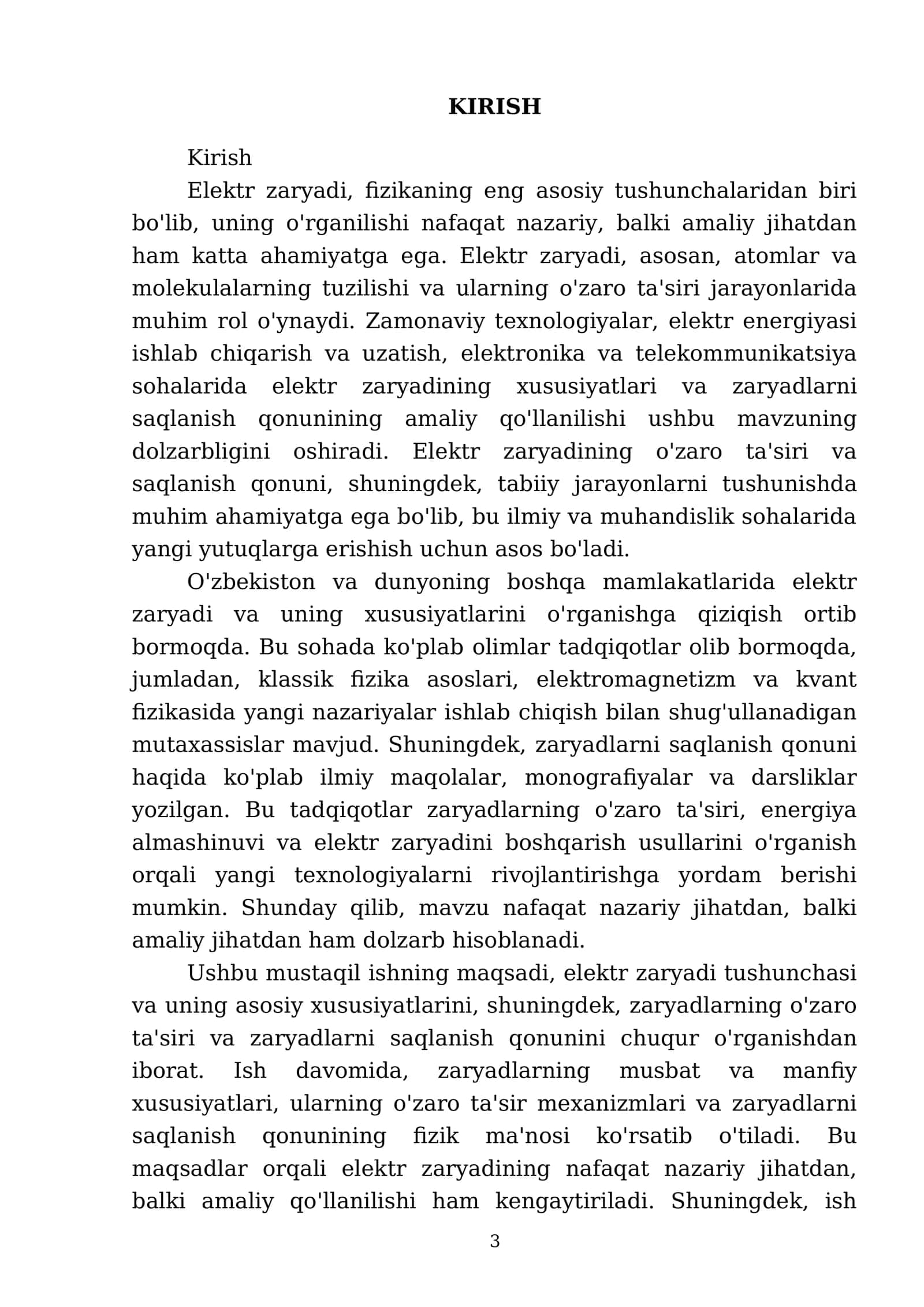 Elektr zaryadi. Zaryadlarni saqlanish qonuni 3