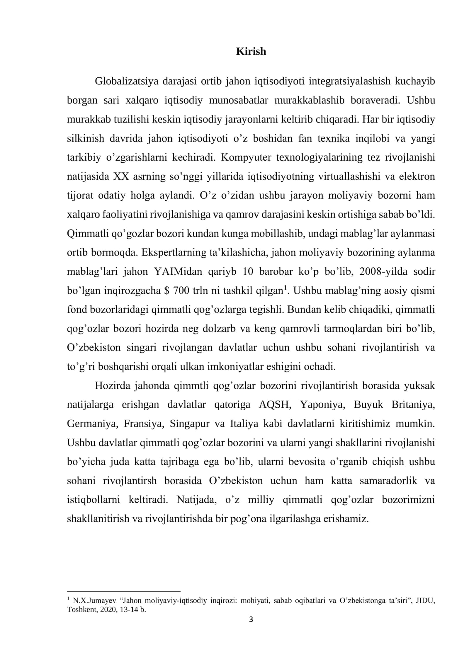 Qimmatli qog’ozlar hisobi KURS ISHI 3