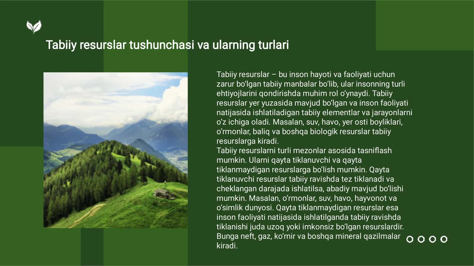 TABIIY RESURSLARDAN OQILONA FOYDALANISH ASOSLARI 3