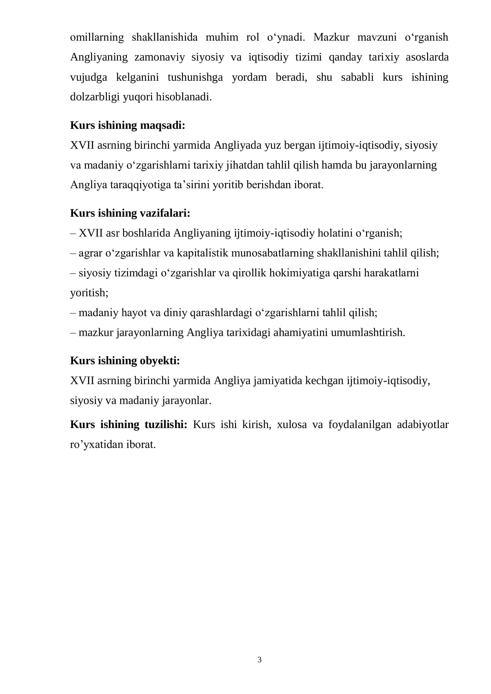 XVII asrning Angliyadagi rivojlanishi 3