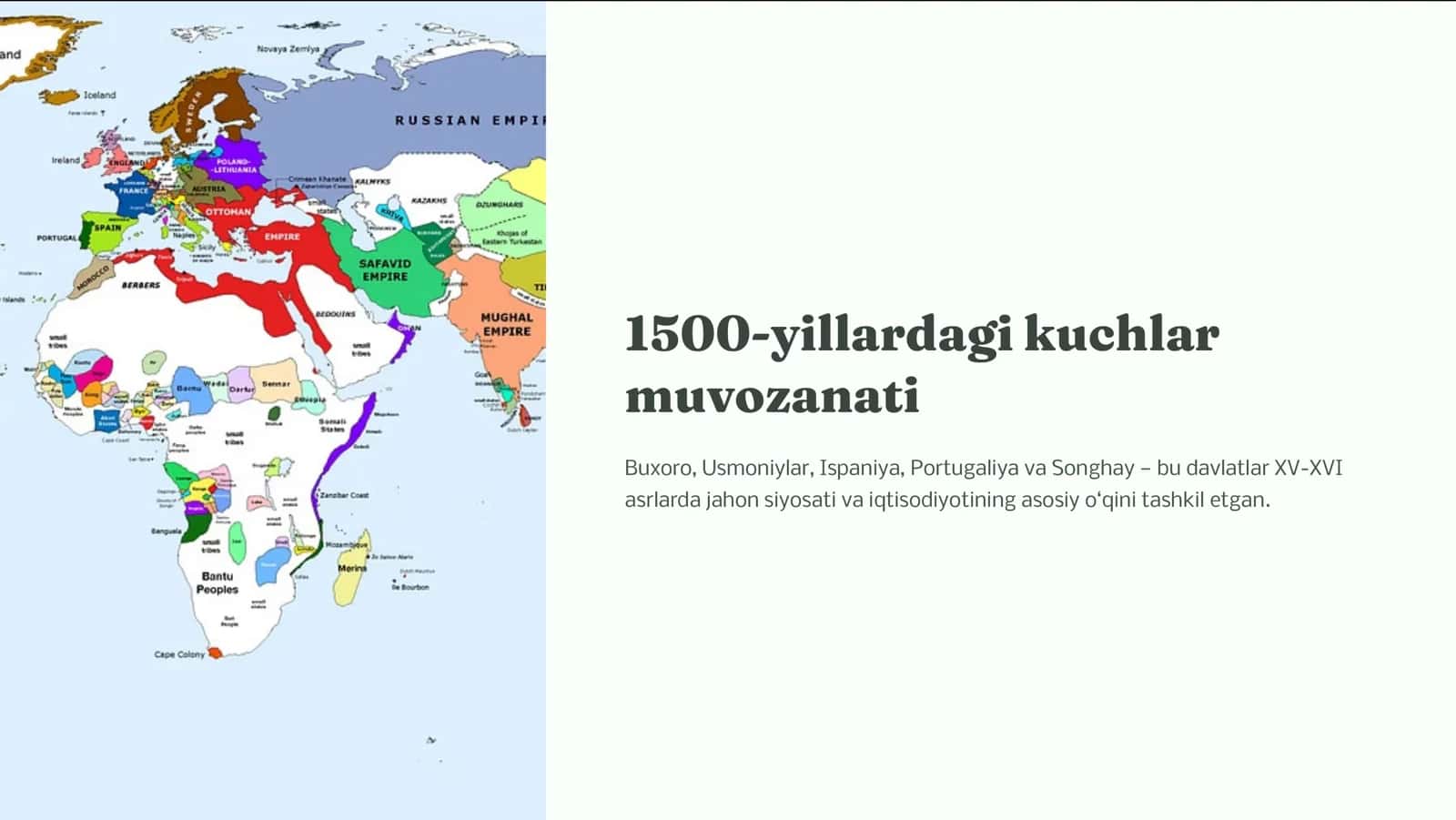 XV-XVIII asrlar jahon tarixi 3