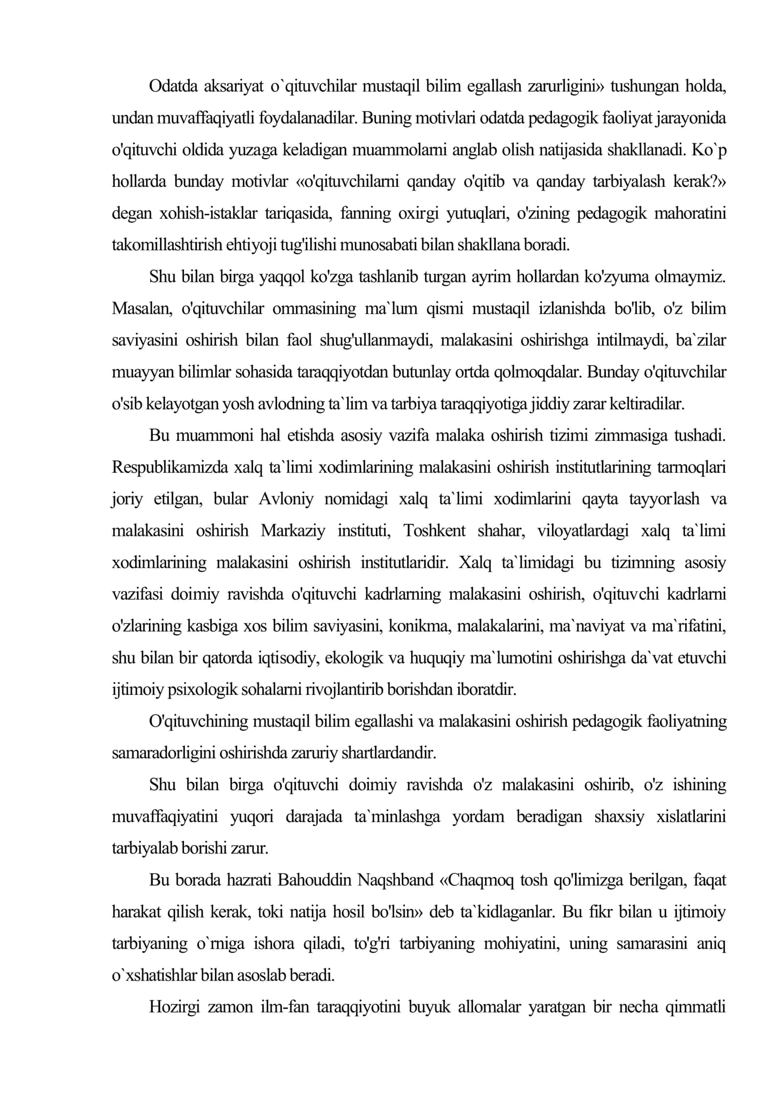 Pedagog faoliyatida psixologiyani yangi ko`rkazish 3