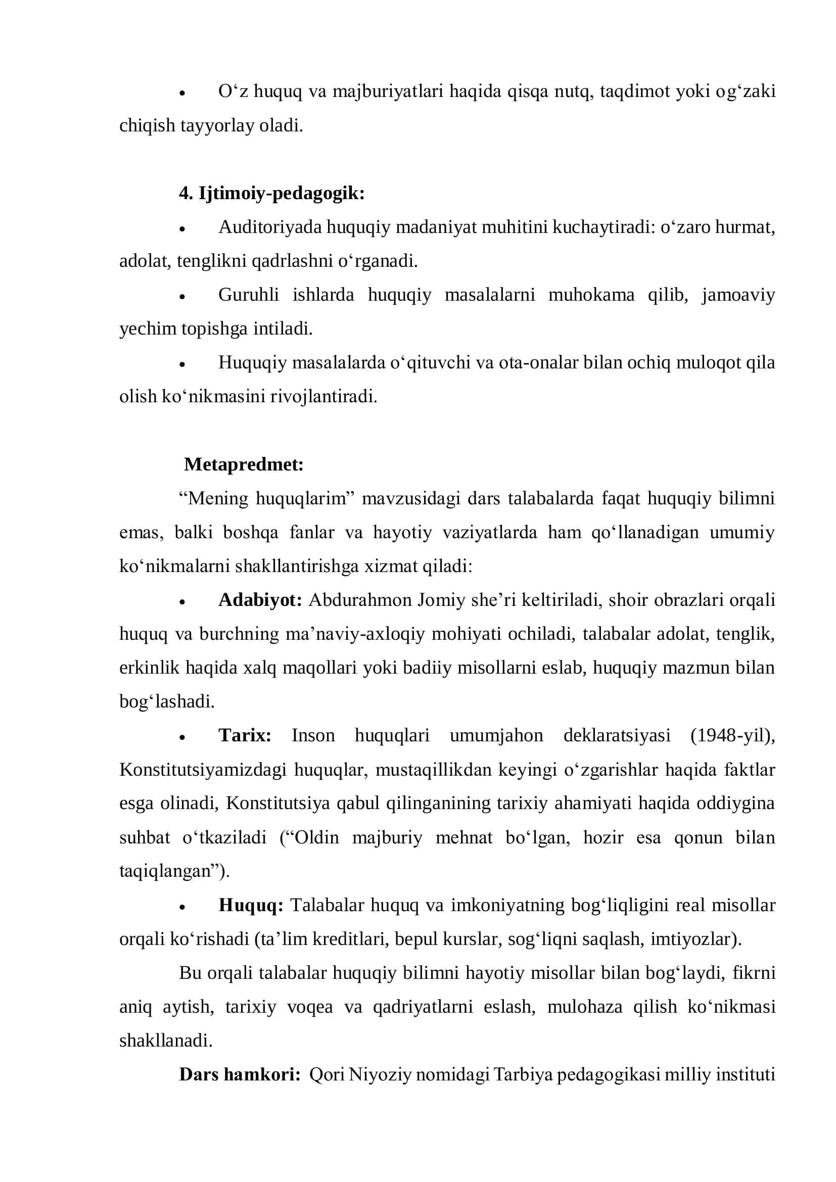 “Mening huquqlarim” 3