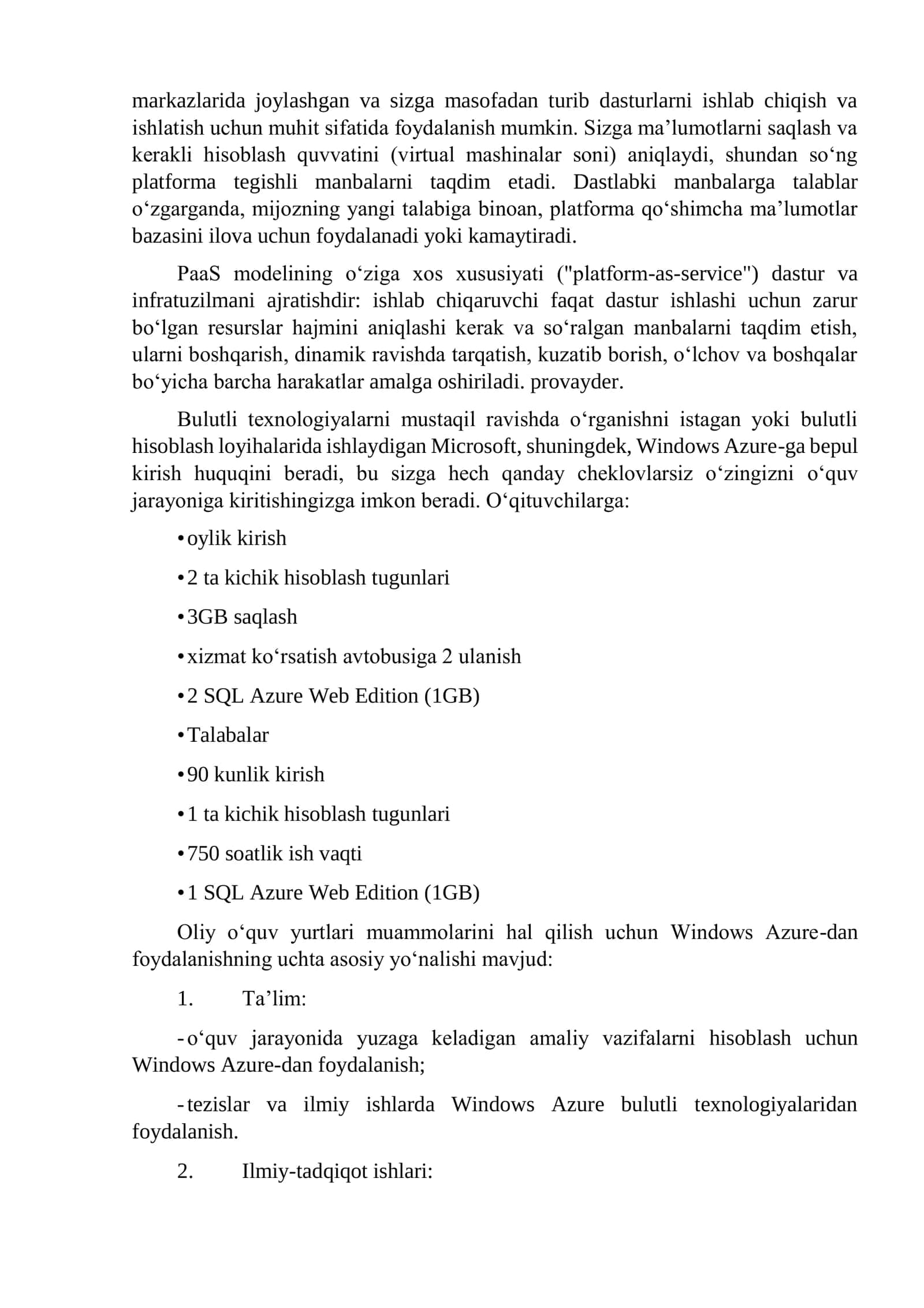 Bulutli texnologiyalar platformalari 3