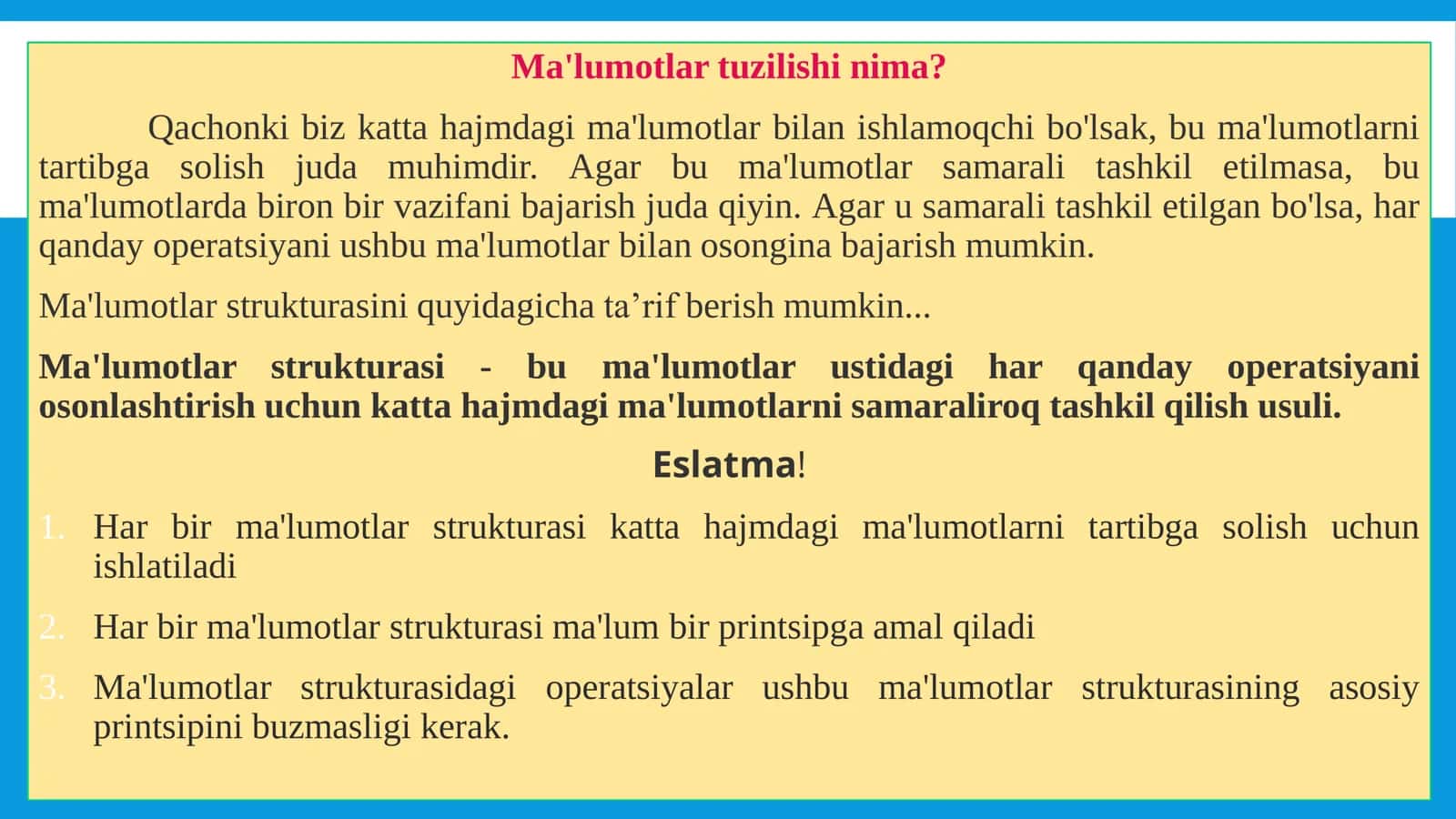 BERILGANLARNING CHIZIQLI STRUKTURALARI 3
