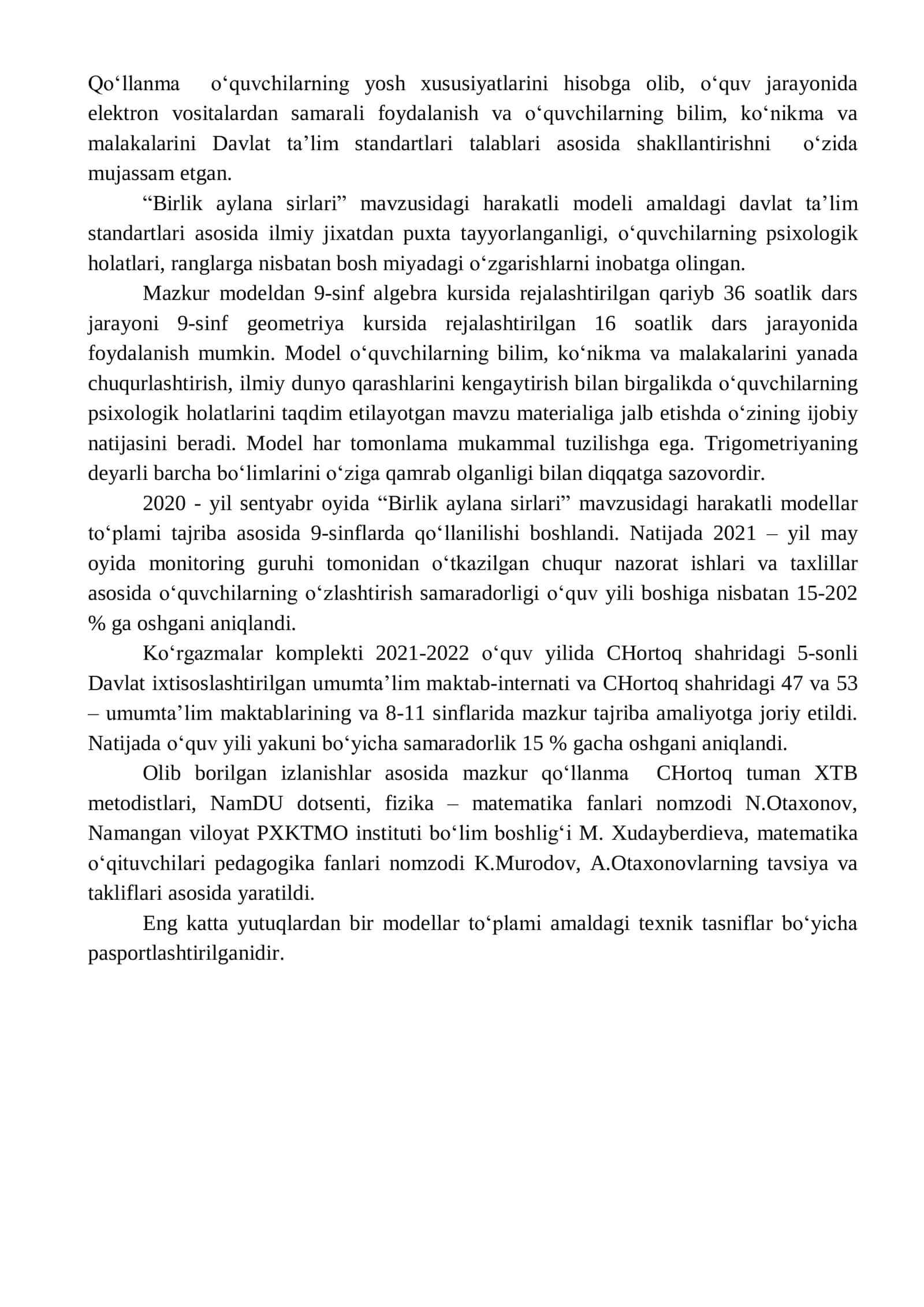MATEMATIKA DARSLARI UCHUN ZAMONAVIY KO‘RGAZMALAR TO‘PLAMI 3