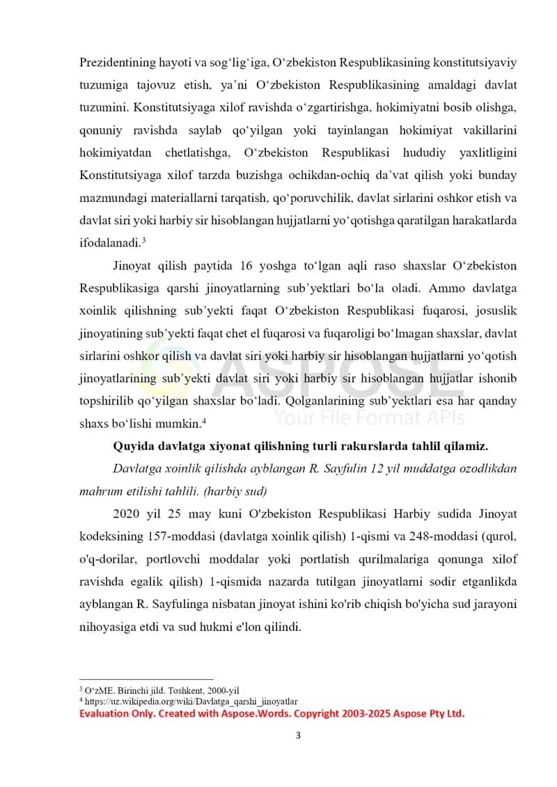 157-modda. Davlatga xoinlik qilish 3