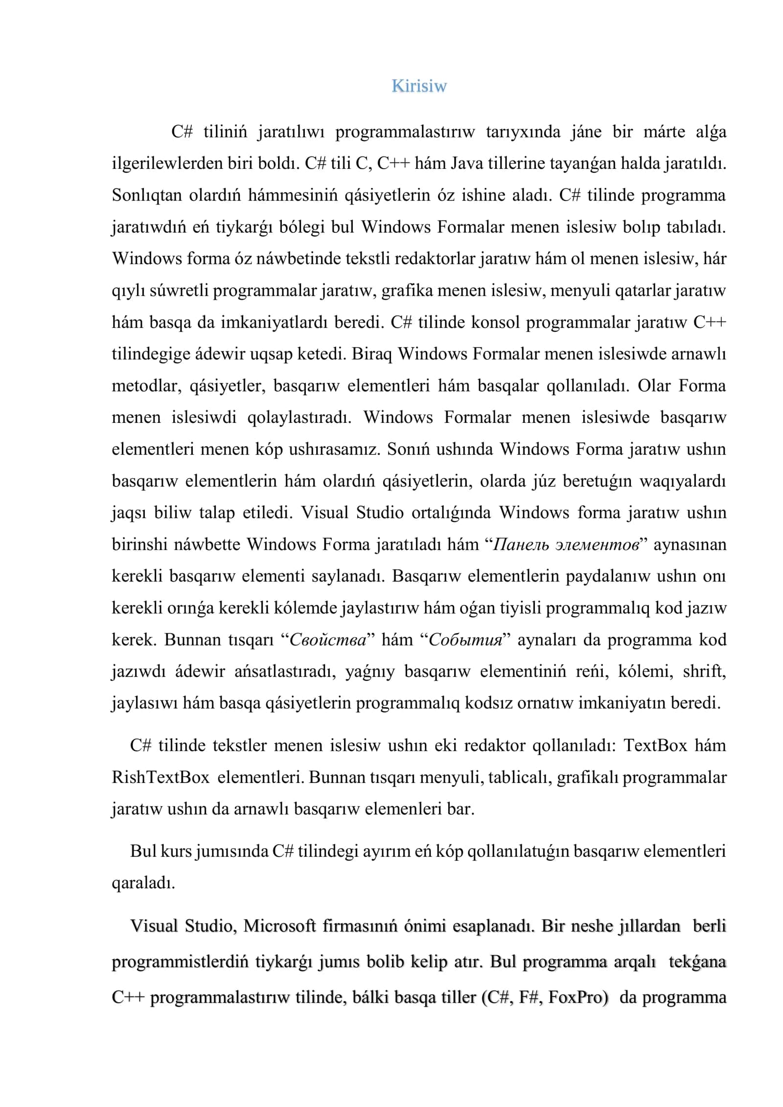 ALGORITMLIK TILLER HÁM PROGRAMMALASTÍRÍW 3