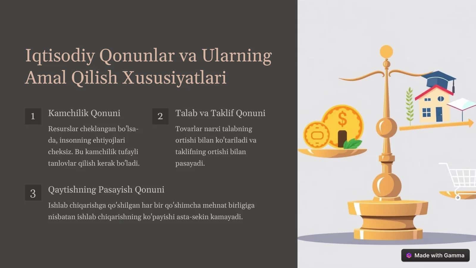 Iqtisodiyot Nazaryasi: Asosiy 3