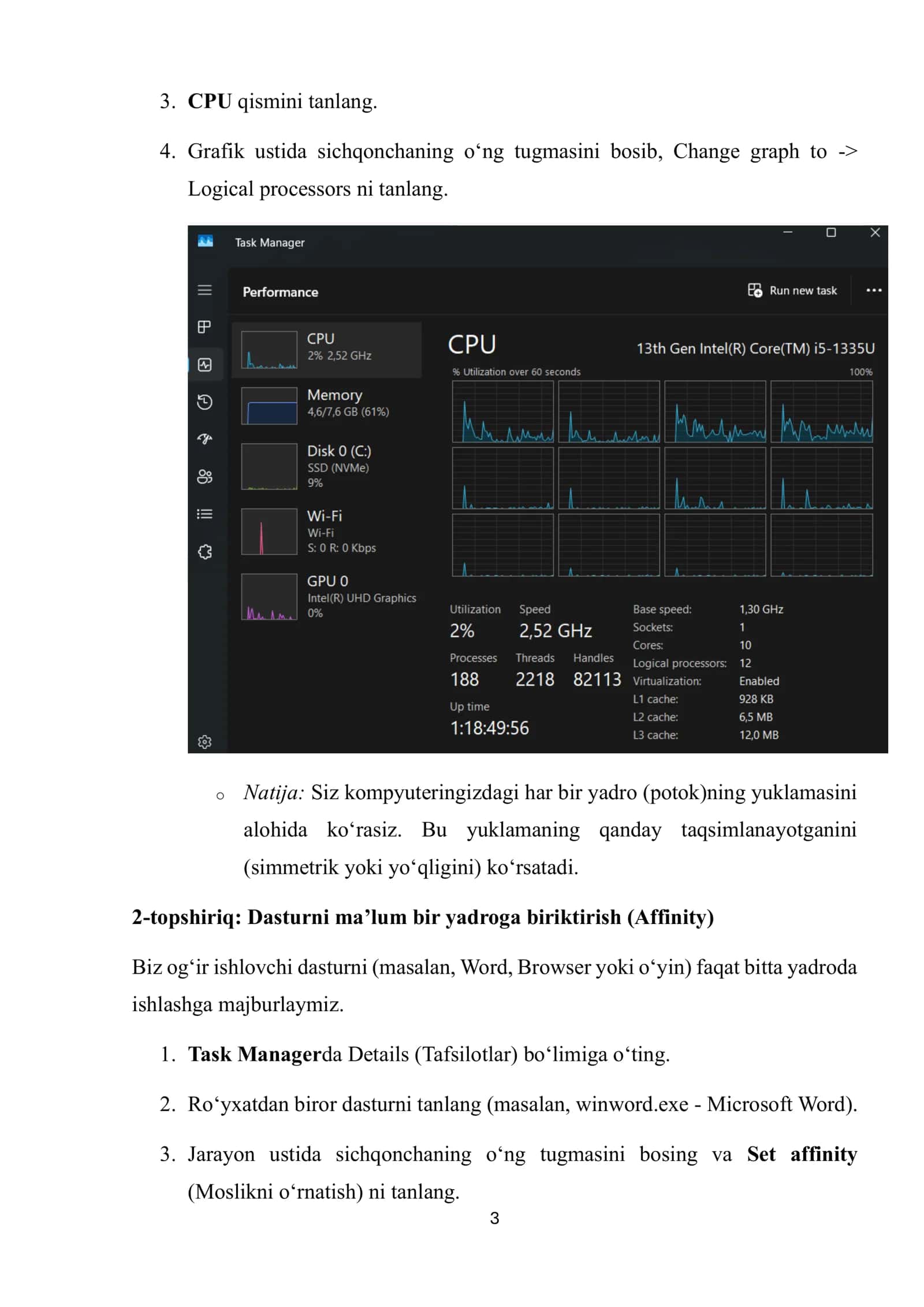 Windowsda nosimmetrik ko‘p ishlov berish 3