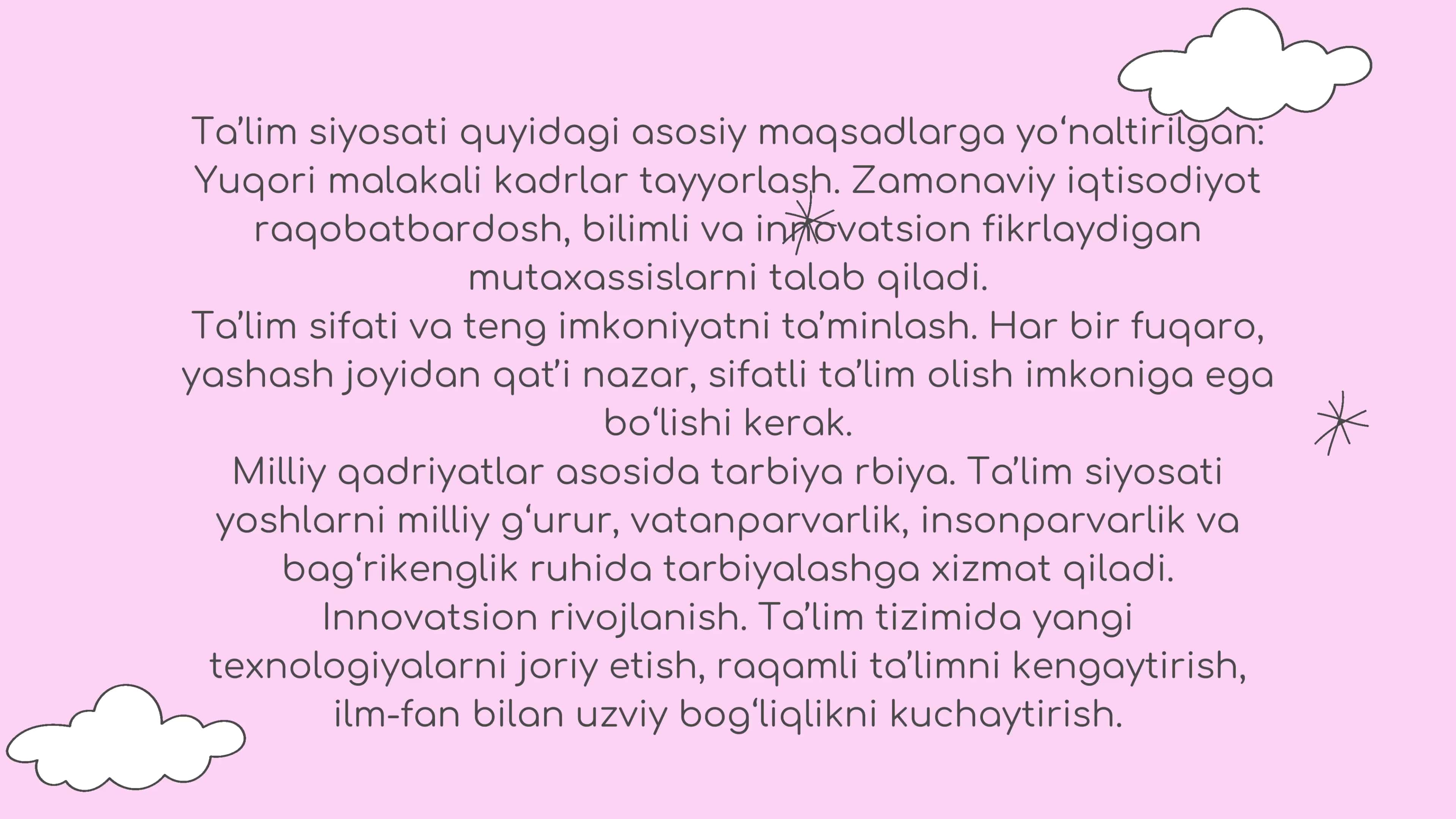 Ta'lim siyosati 3