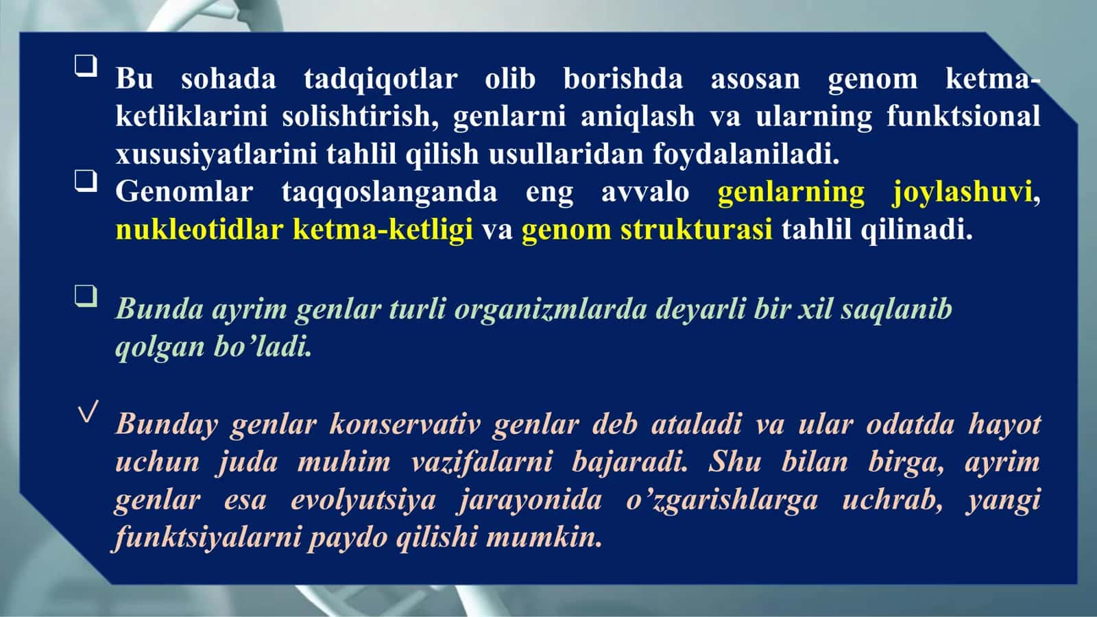 Qiyosiygenomika. Populyatsiongenomika 3