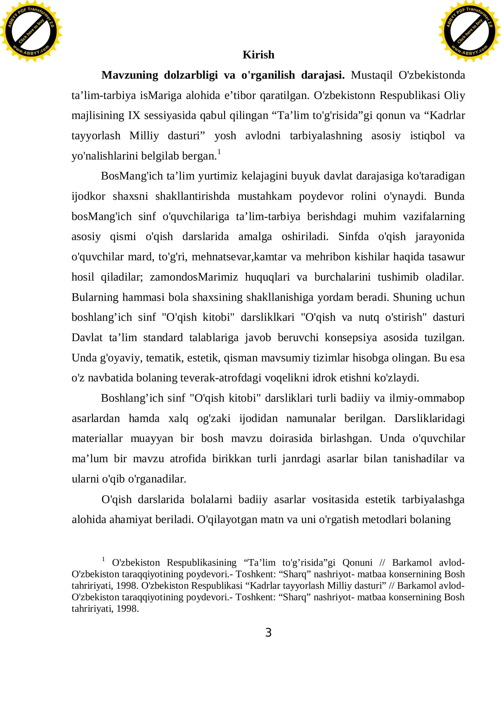 2-sinf "O'qish va nutq o'stirish" dasturi 3
