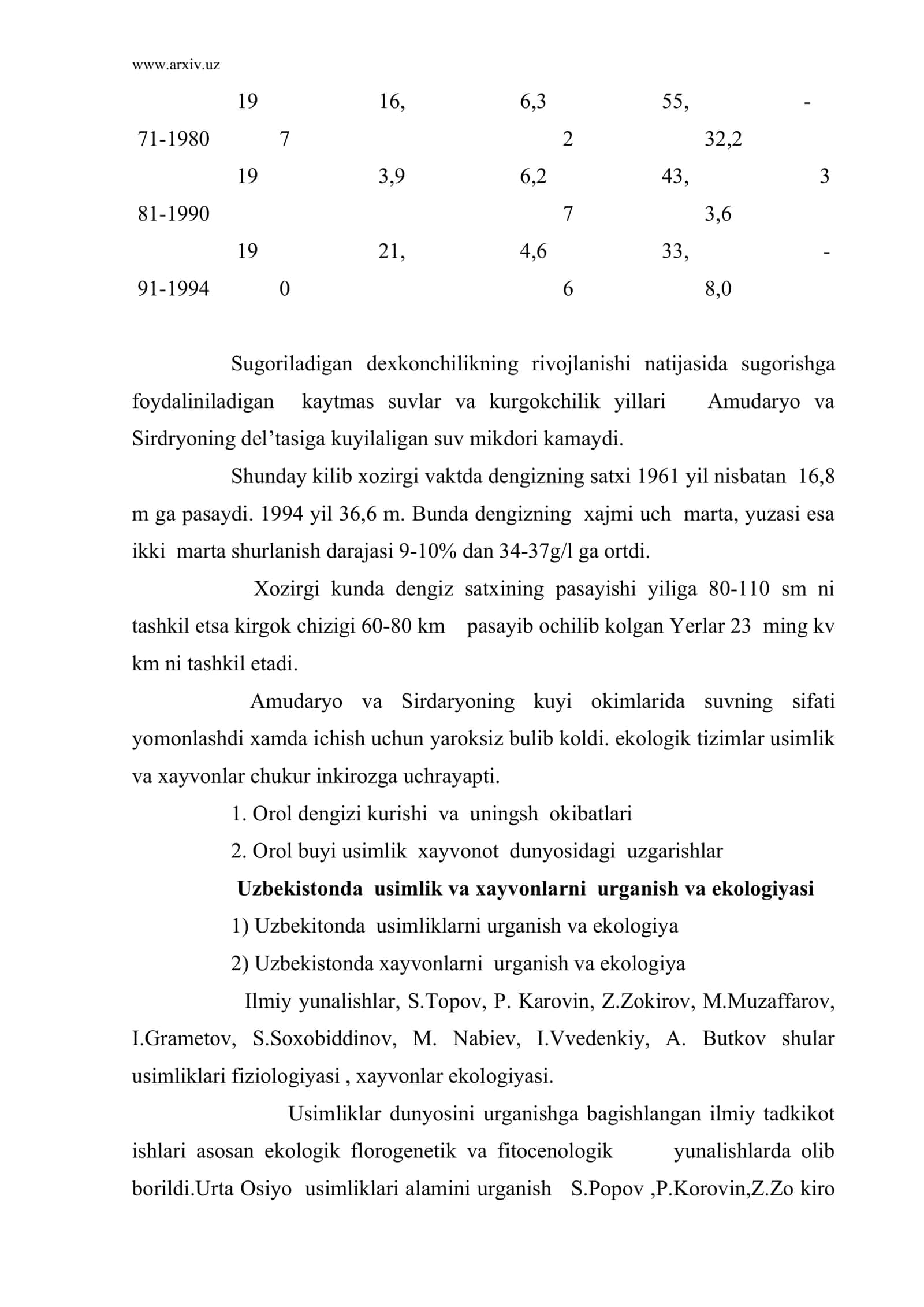 Orol dengizi buyi ekologiyasi 3