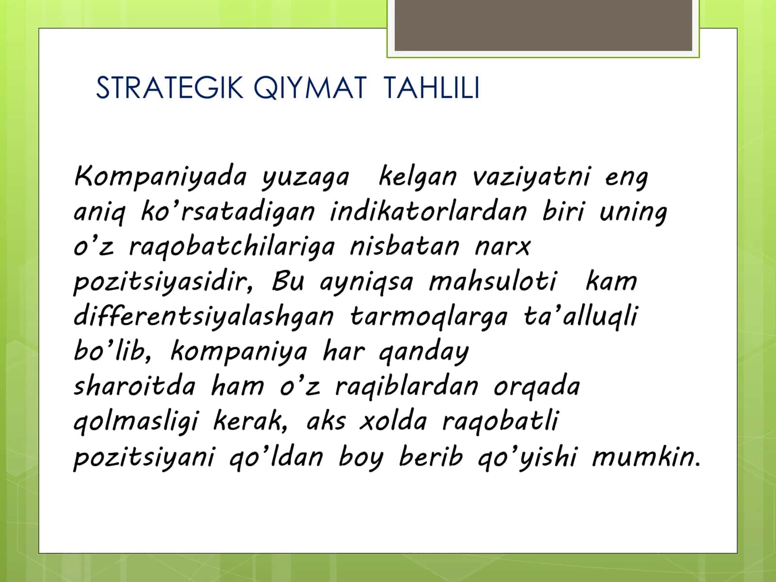 KOMPANIYA AHVOLI TAHLILI 3