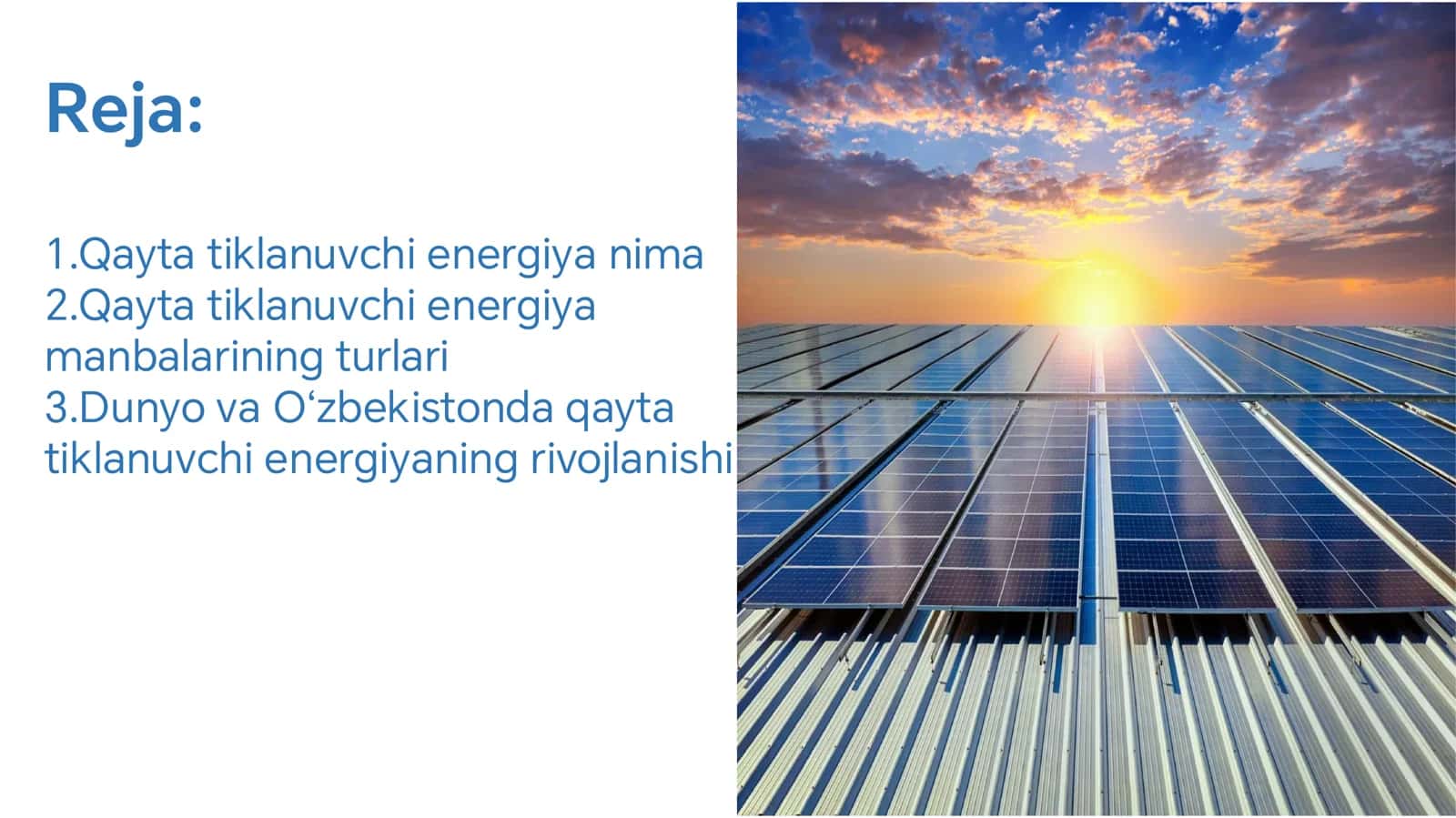 Qayta tiklanuvchi energiya turlari 3