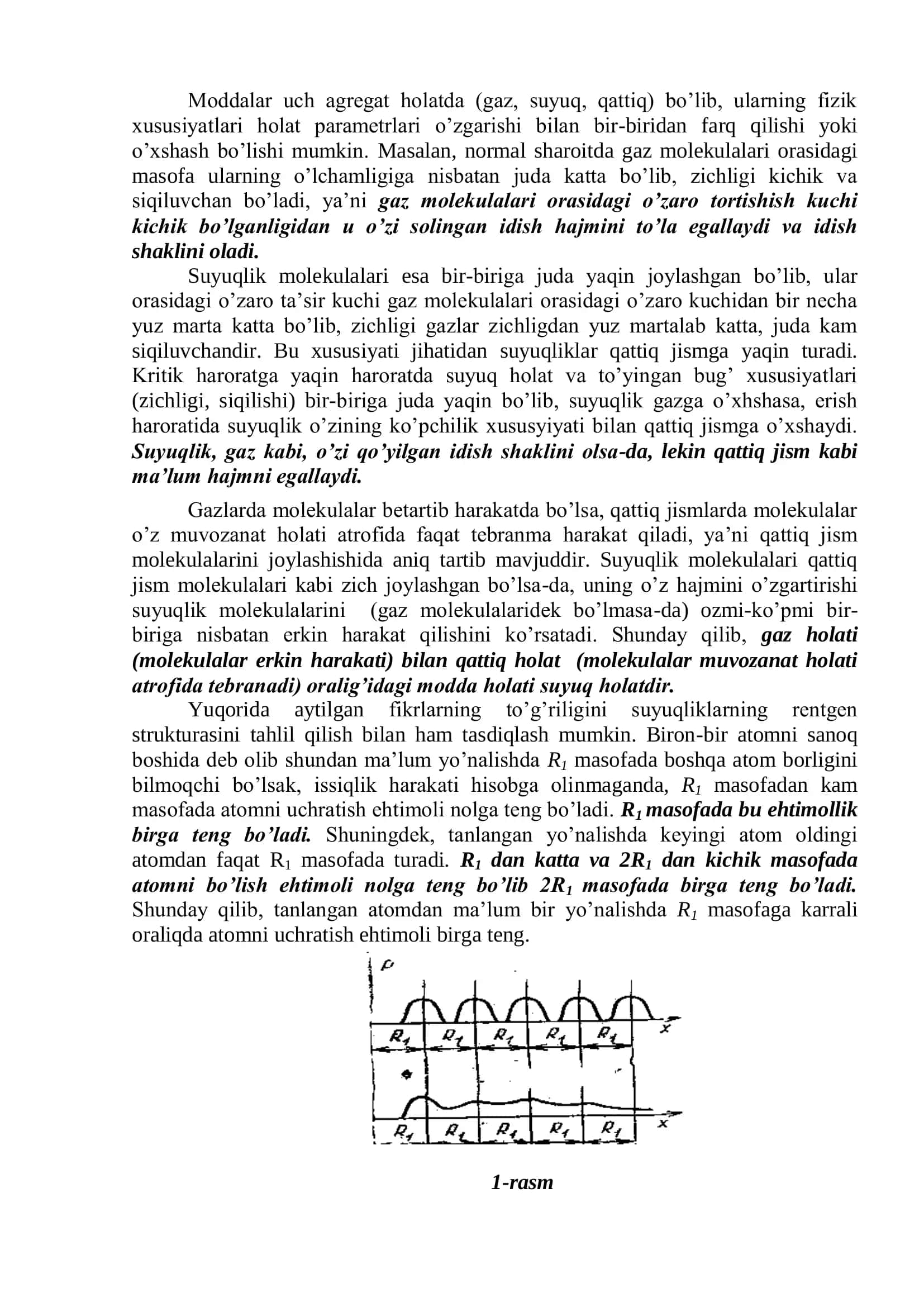 Suyuqlik va gazsimon moddalarning tuzilishi 3