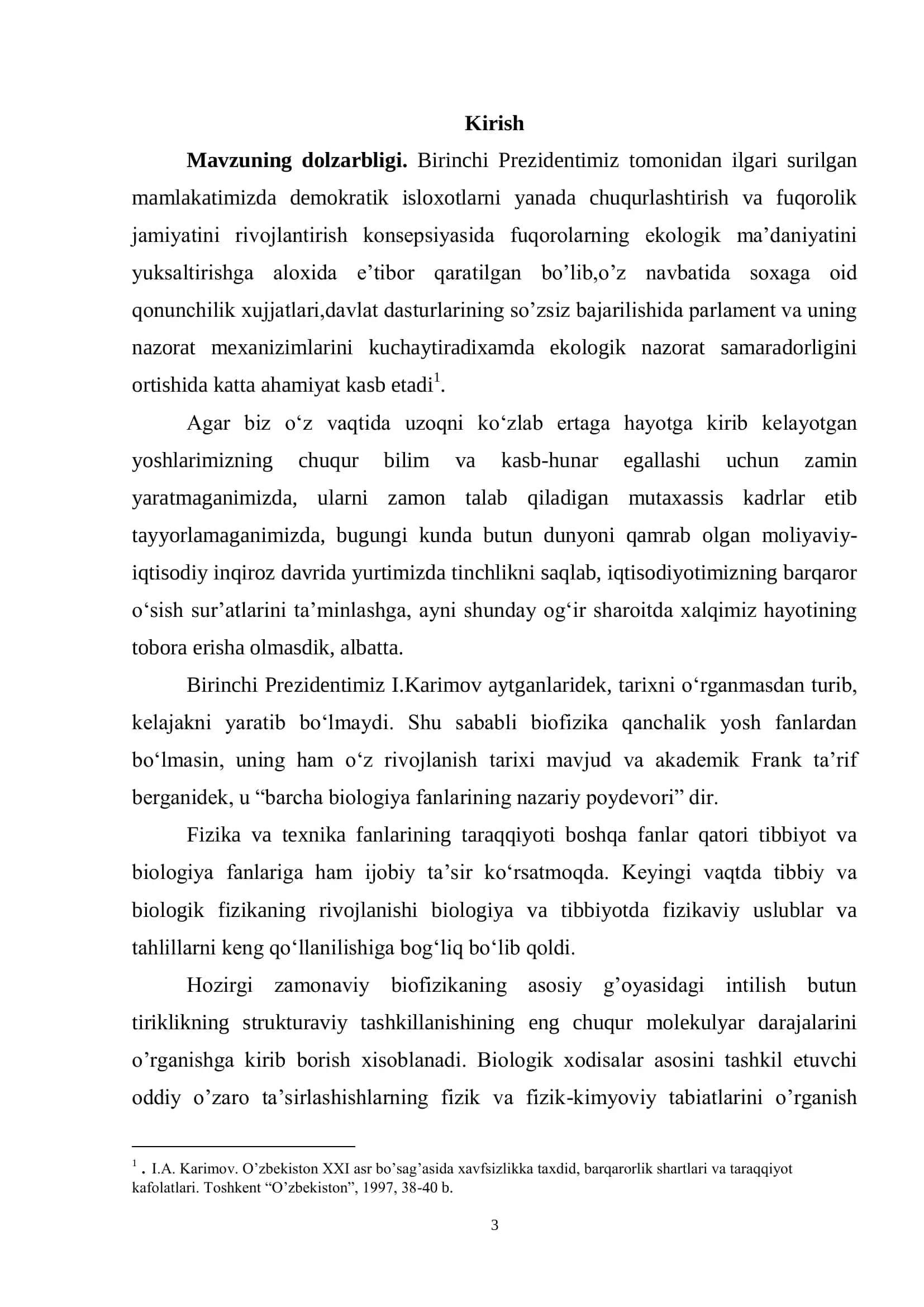 O„ZBEKISTONDA BIOFIZIKA FANINING RIVOJLANISHI VA ZAMONAVIY BIOFIZIK TADQIQOTLAR 3