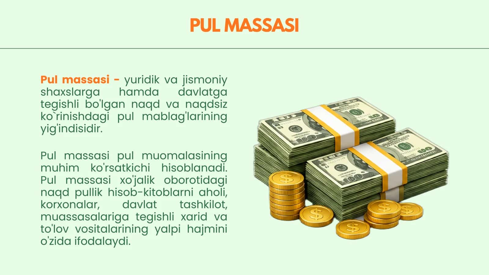 Pul massasi va pul agregatlari 3