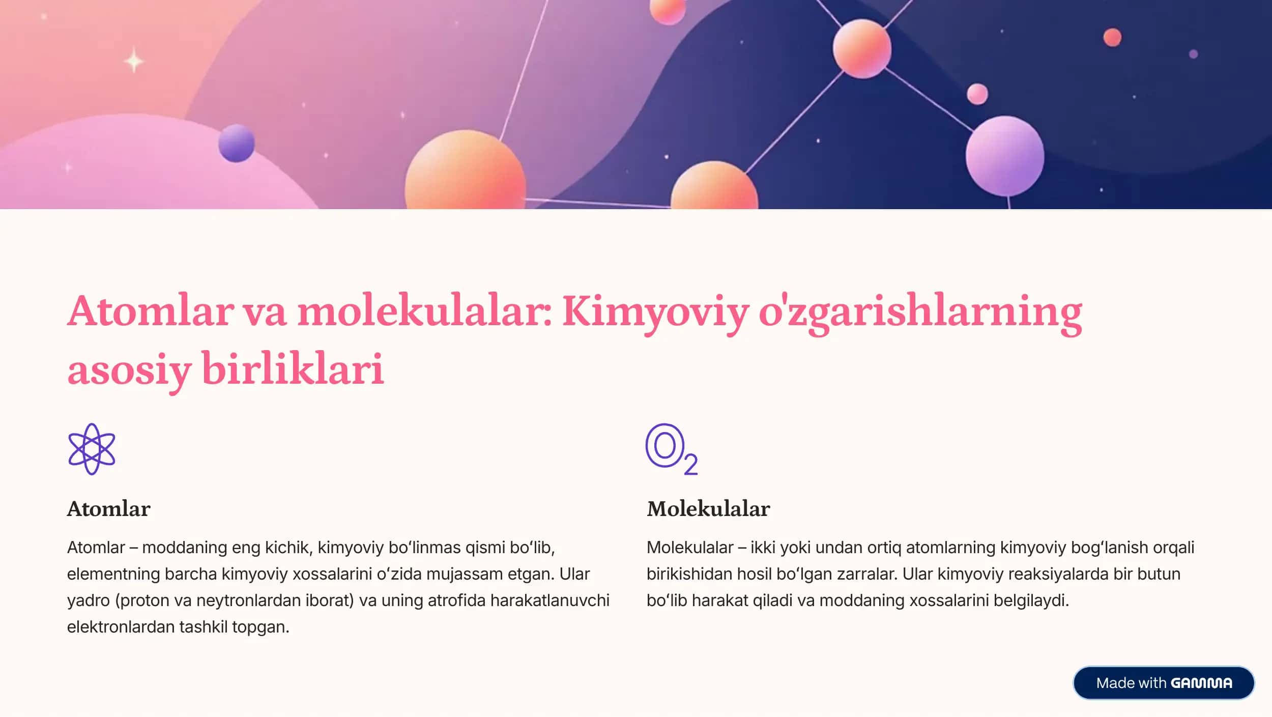 Kimyo fanining asosiy tushunchalari va qonunlari 3