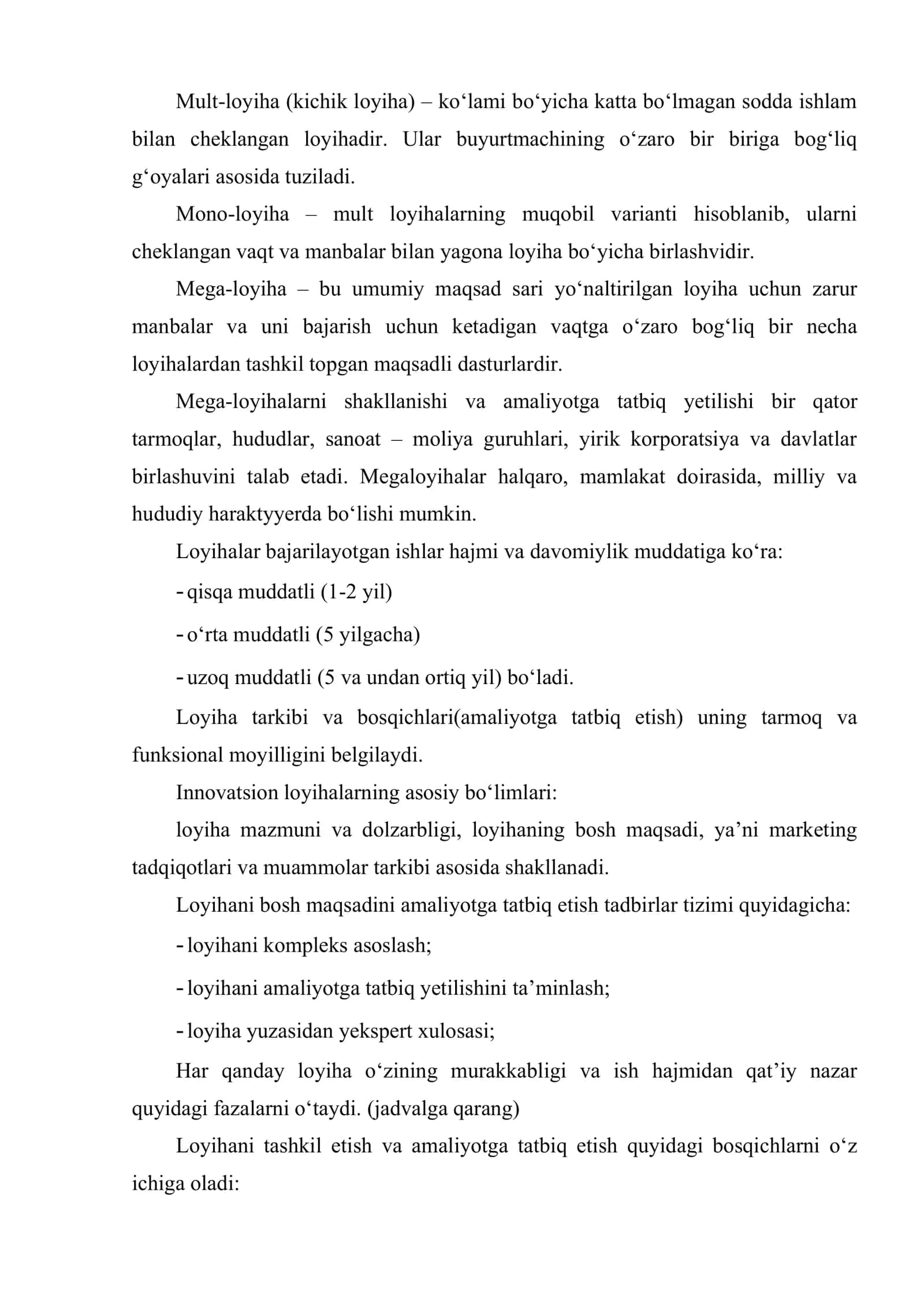 Innovatsion loyihalarni boshqarish 3