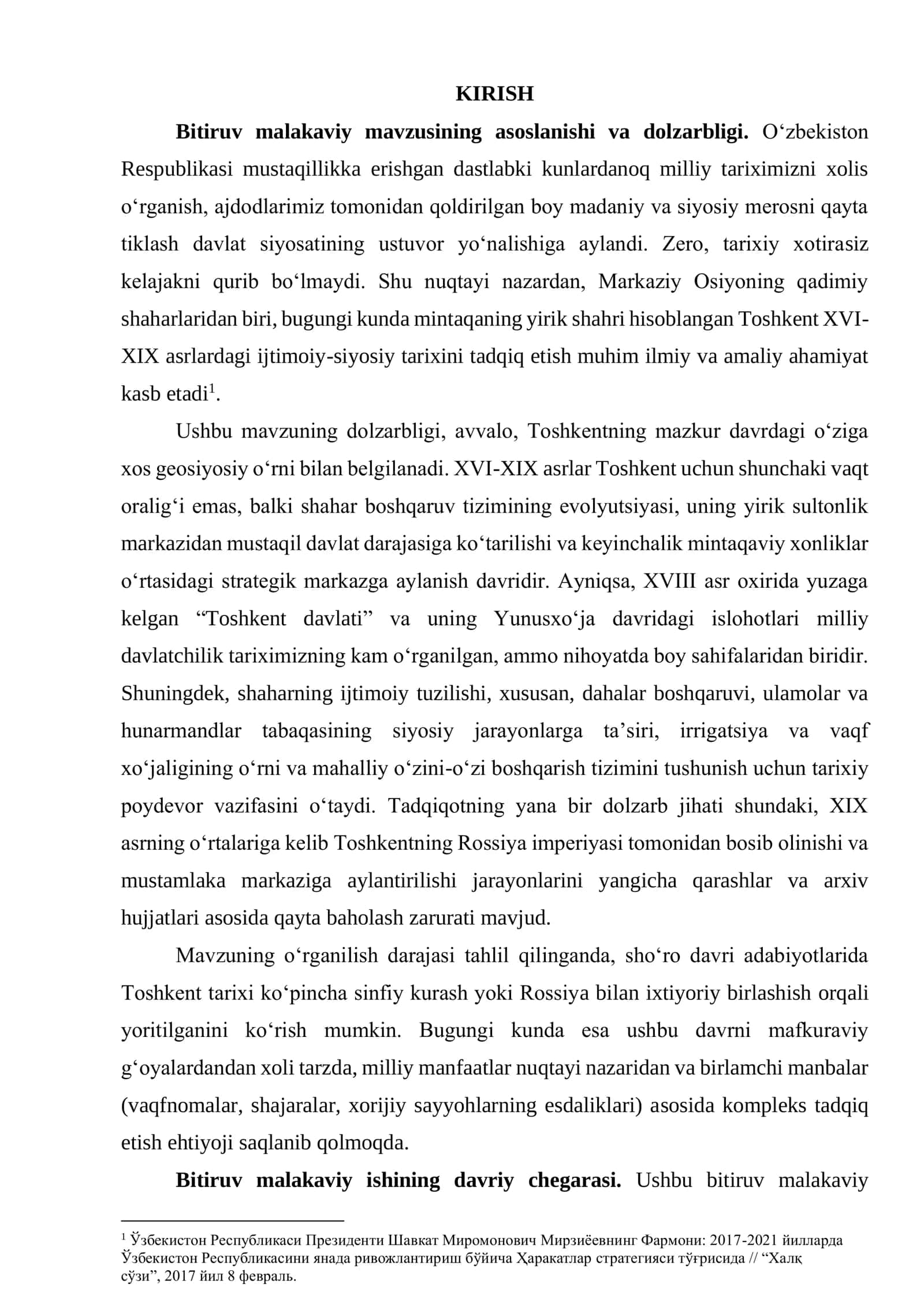 XVI-XIX ASRLARDA TOSHKENTNING IJTIMOIY-SIYOSIY TARIXI 3