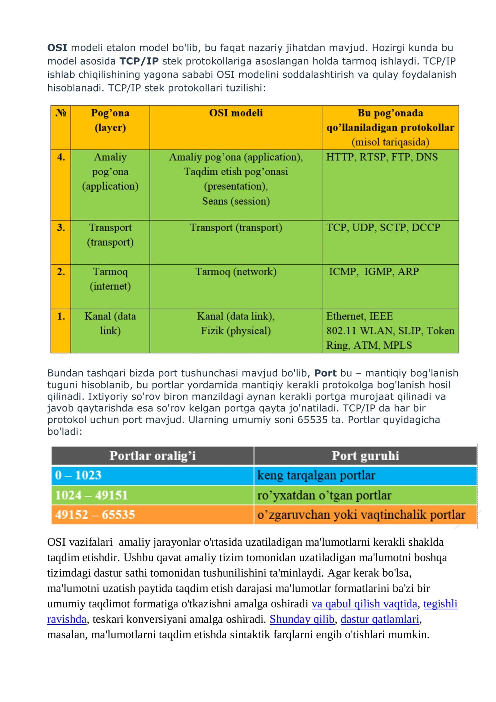 OSI modeli va TCP/IP protokollar 3