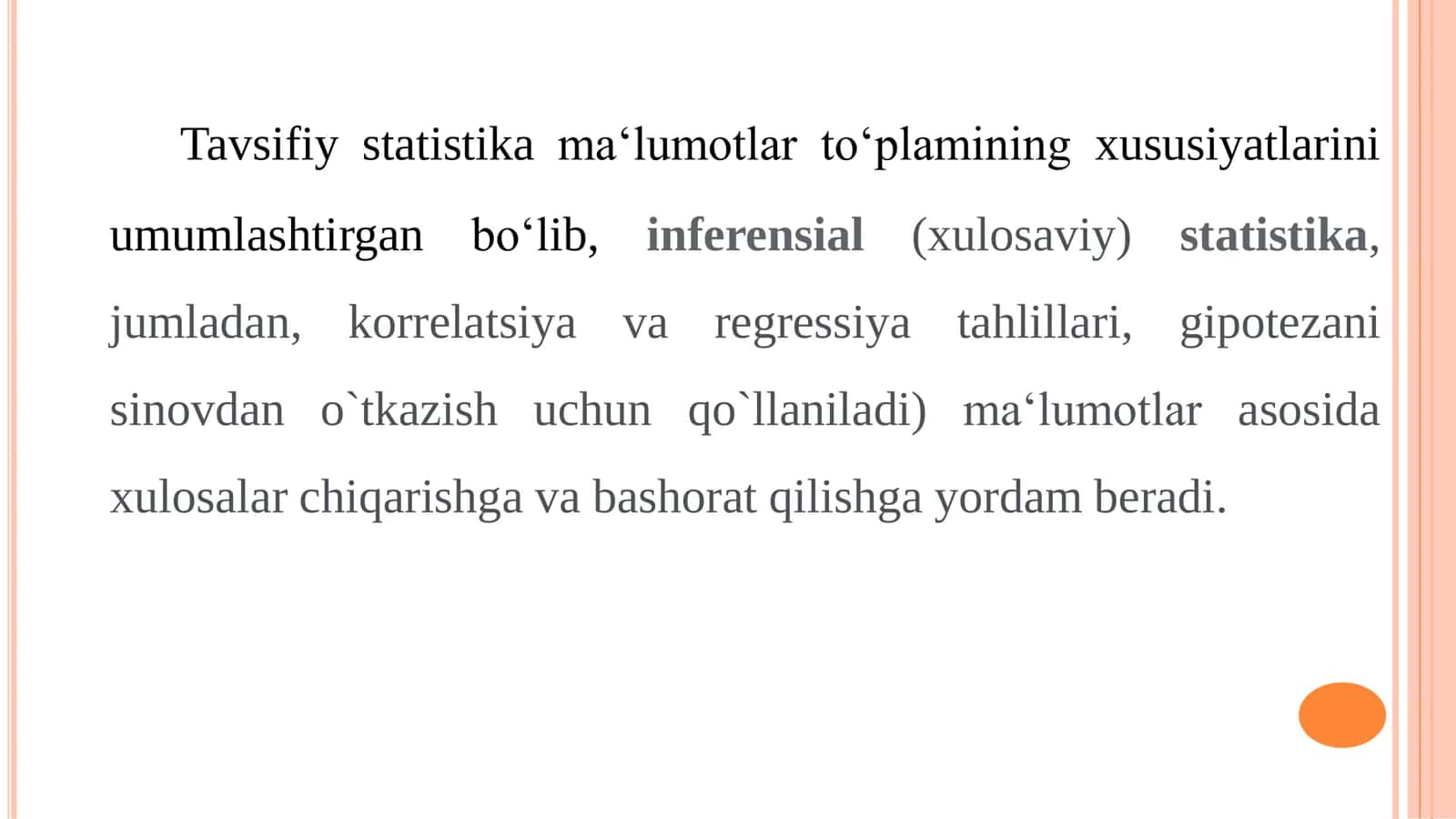 TAVSIFIY STATISTIKA 3
