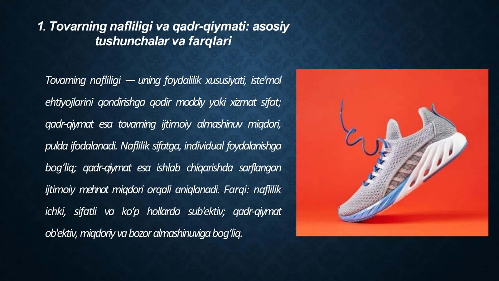 Tovarning nafliligi va qadr-qiymati 3