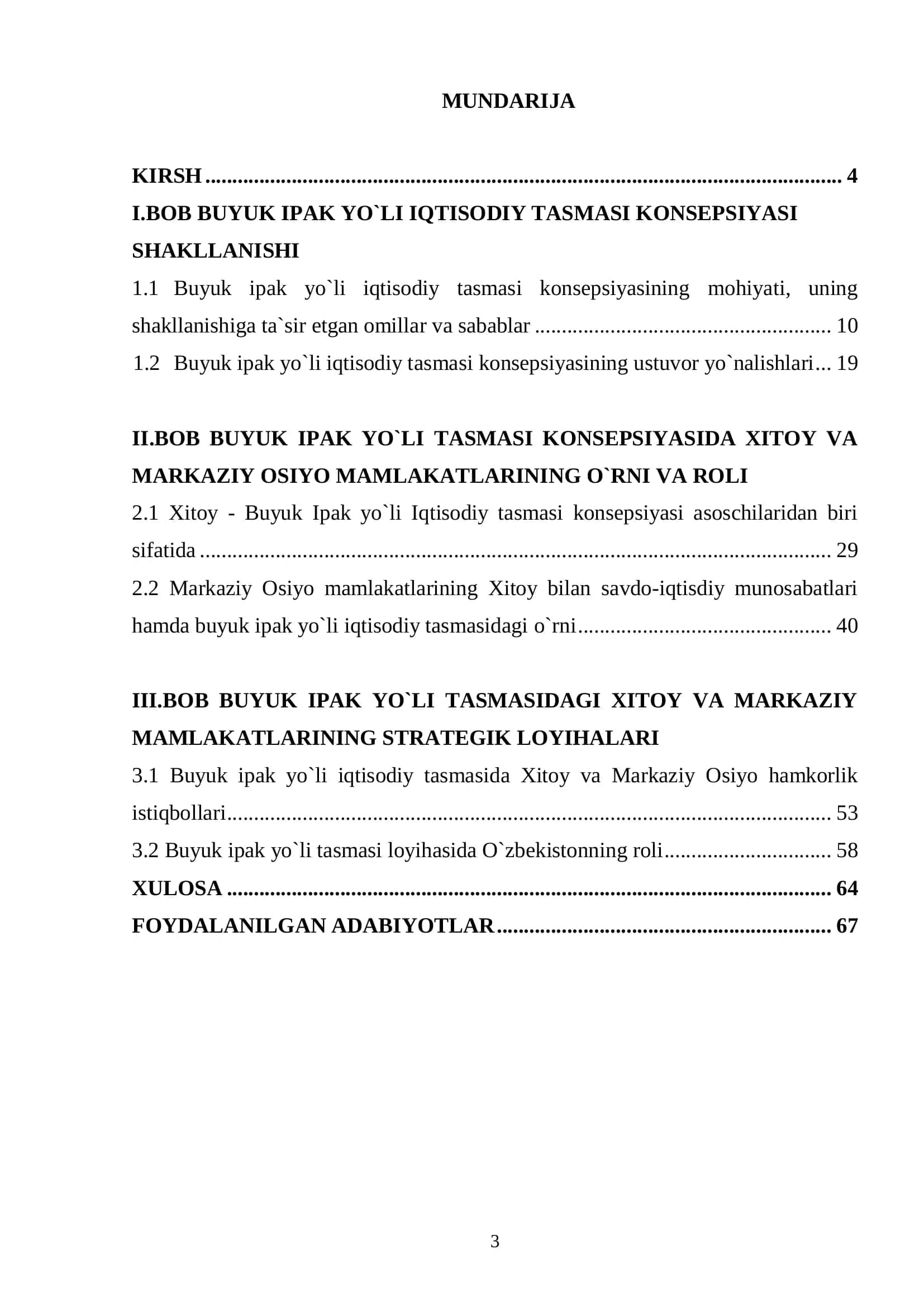 Buyuk Ipak Yo'li Iqtisodi 3