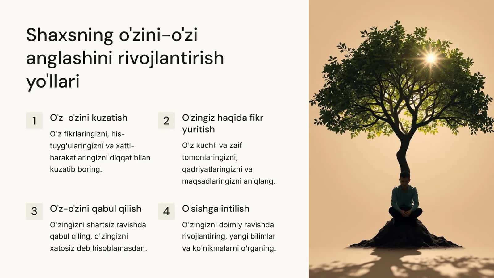 Shaxsni o’zini-o’zi anglashi 3