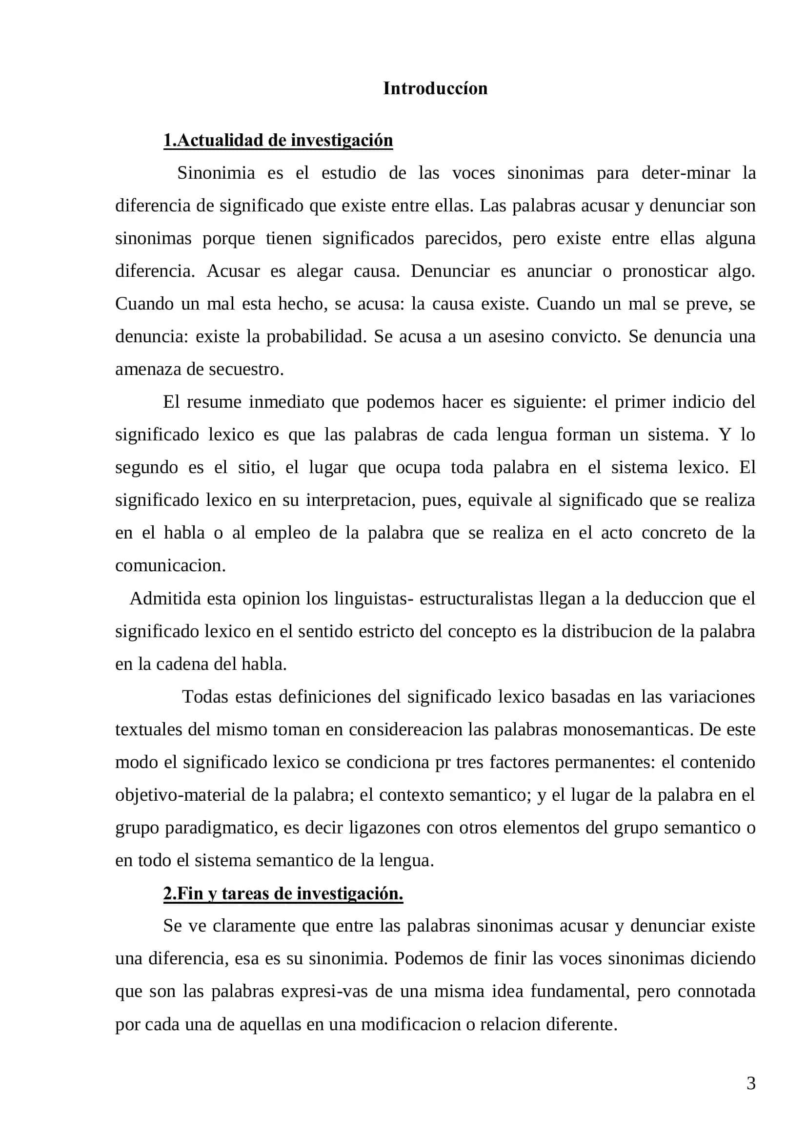 Caracteristica lexico gramatical de sinonimos en Español 3