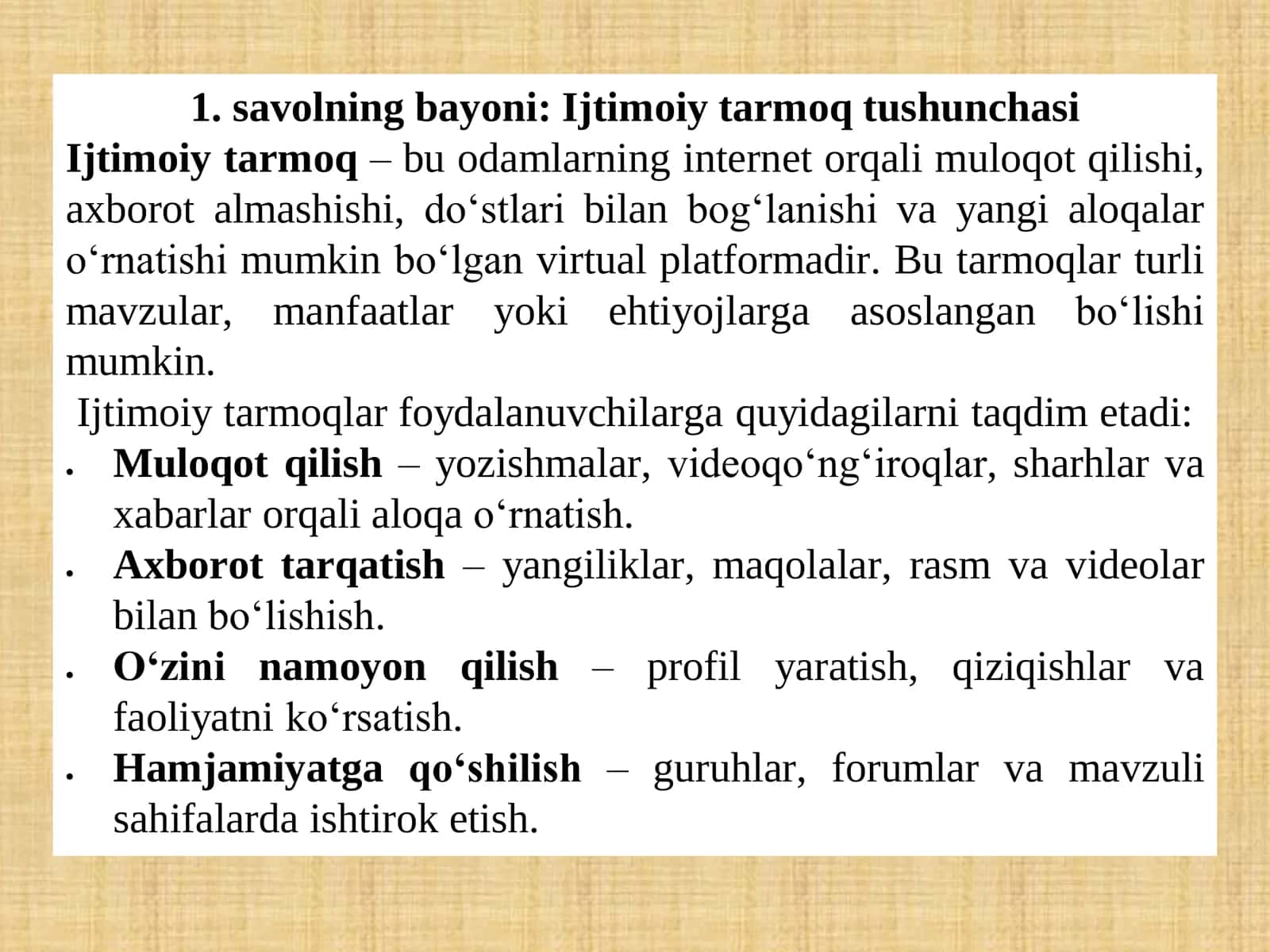 IJTIMOIY TARMOQLARDA AXBOROT XURUJLARI VA TAHDIDLAR 3