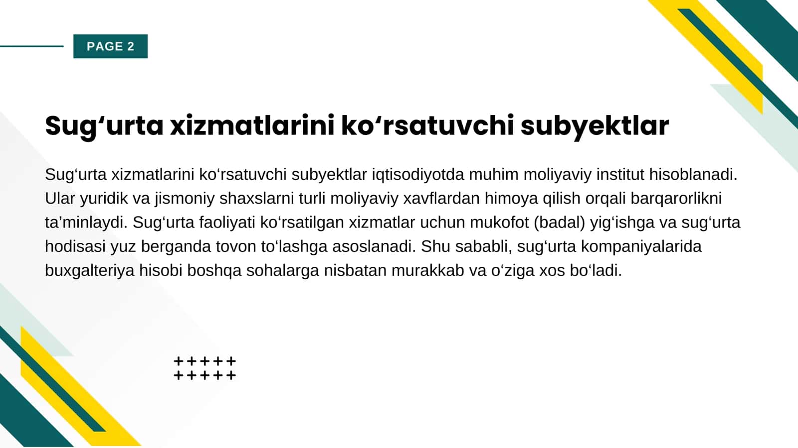 Sug‘urta xizmatlari va buxgalteriya hisobi 3