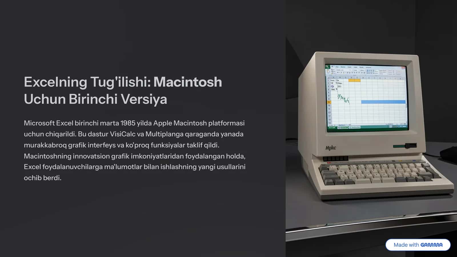 Microsoft Excel: Yaratilish 3