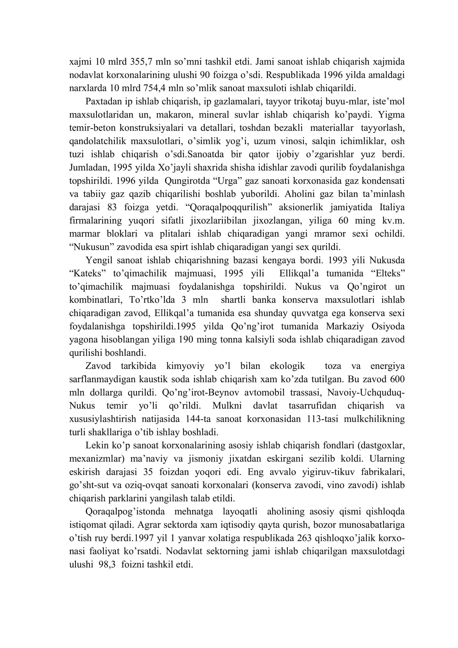 Mustaqillik yillarida Qoraqalpogʼiston Respublikasi 3