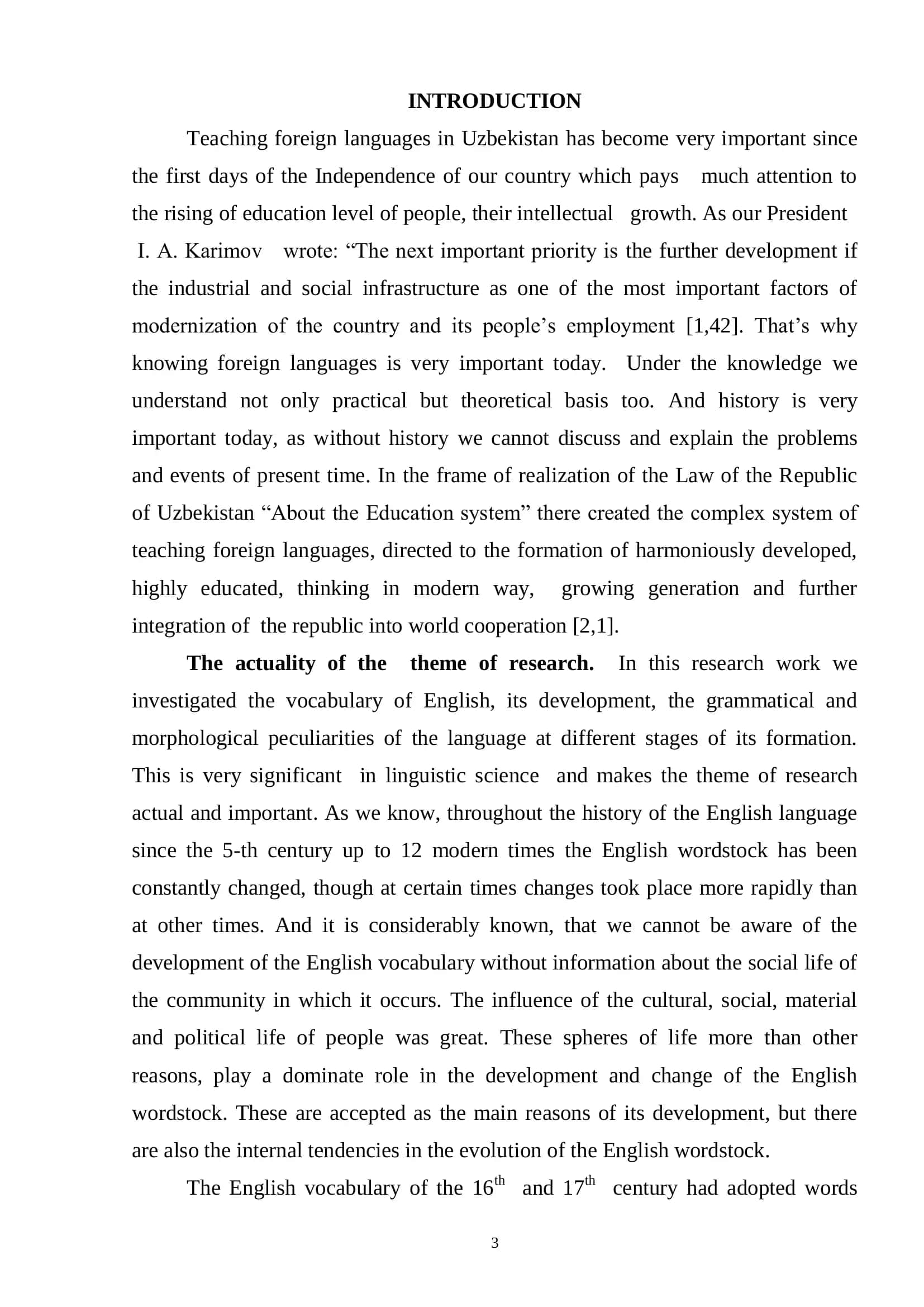 THE DEVELOPMENT OF THE ENGLISH VOCABULARY 3