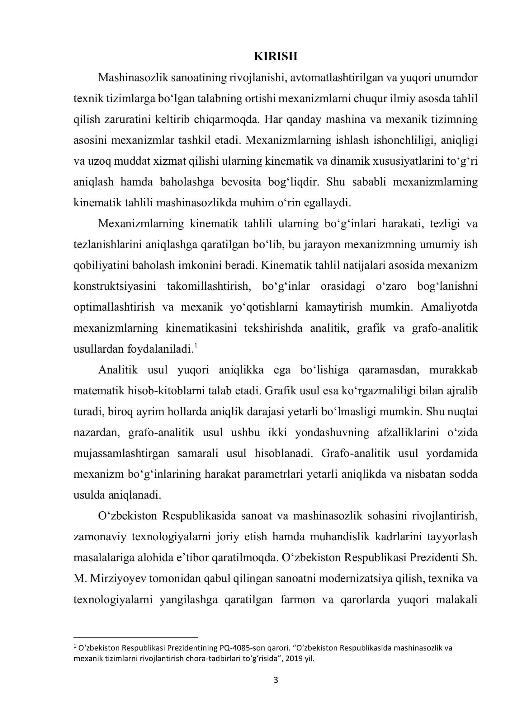 Mexanizmlarning kinematikasini grafo-analitik tekshirish 3