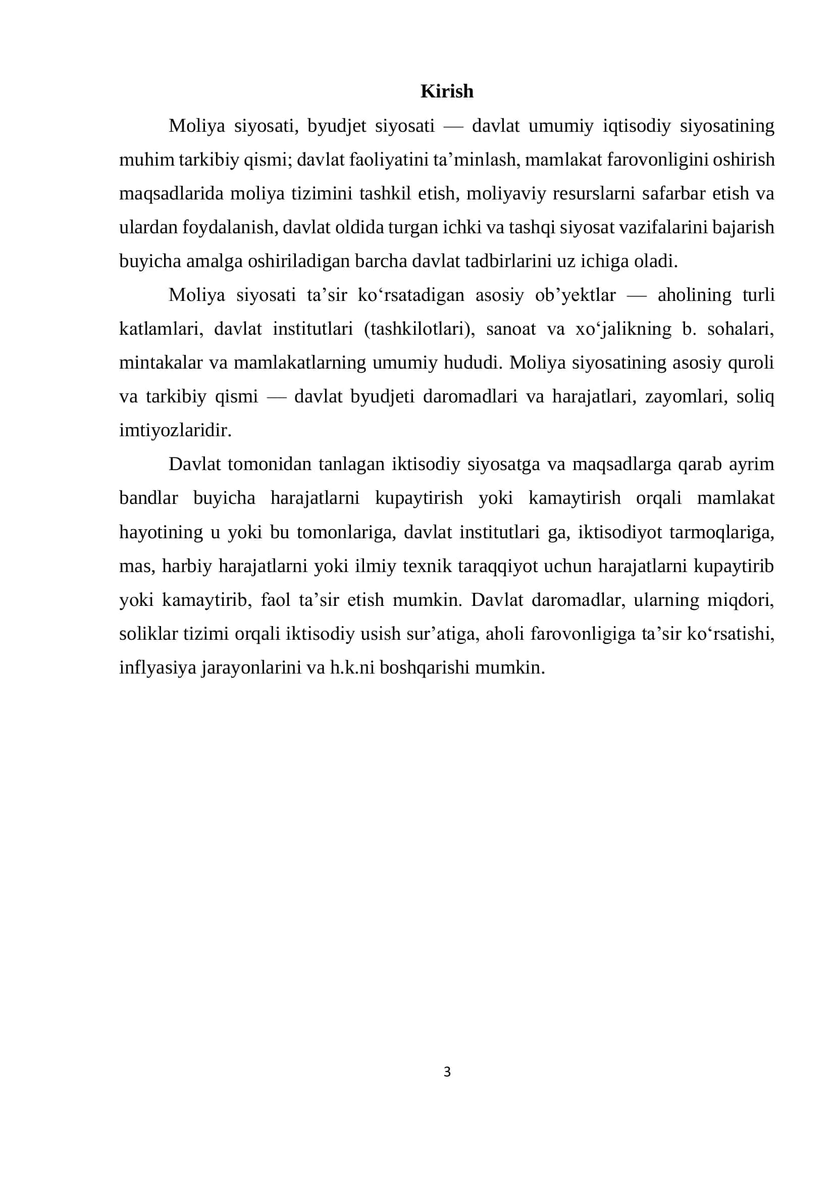 Moliyaviy siyosatning tarkibiy qismlari 3