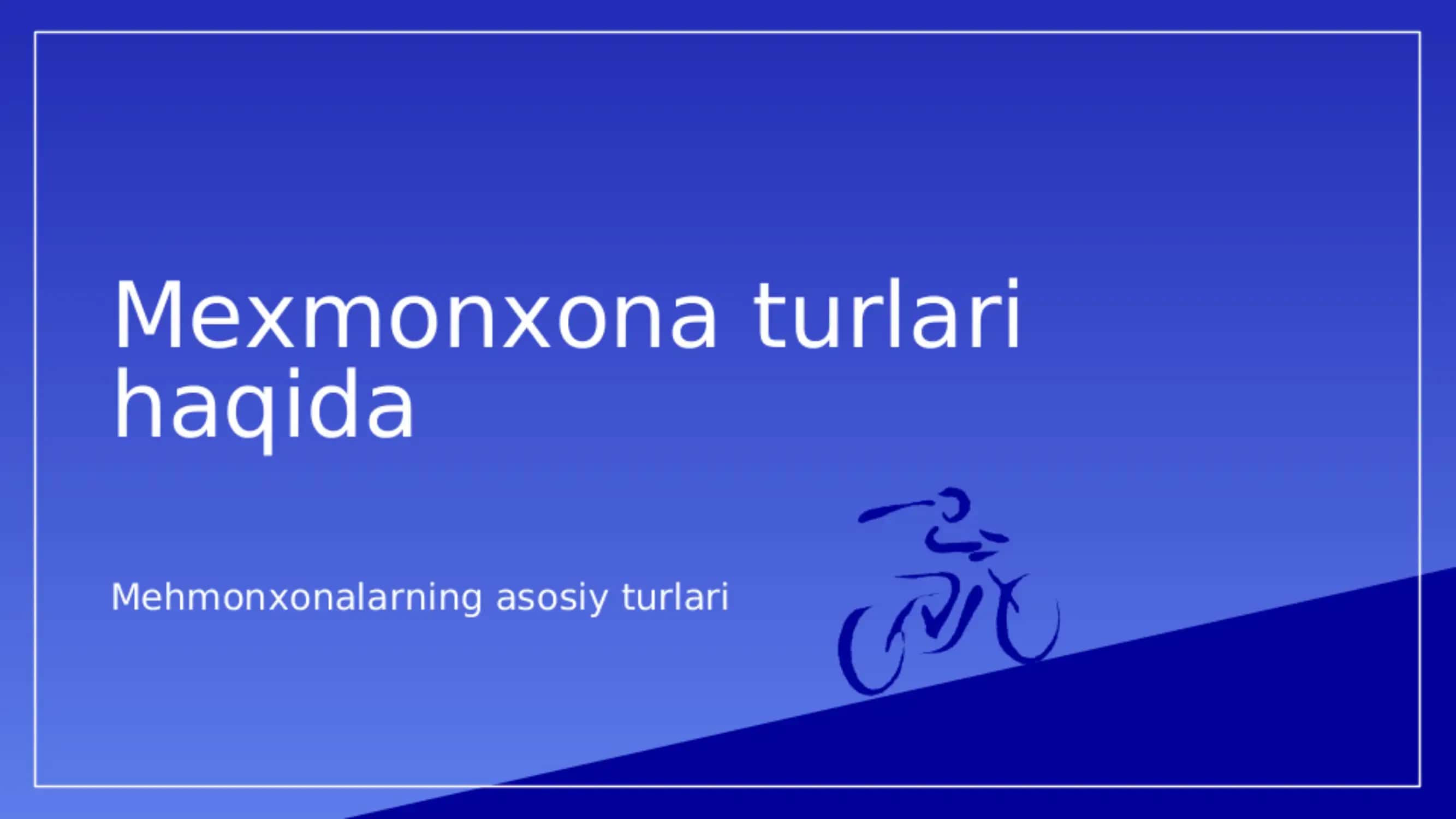 Mexmonxona turlari 3